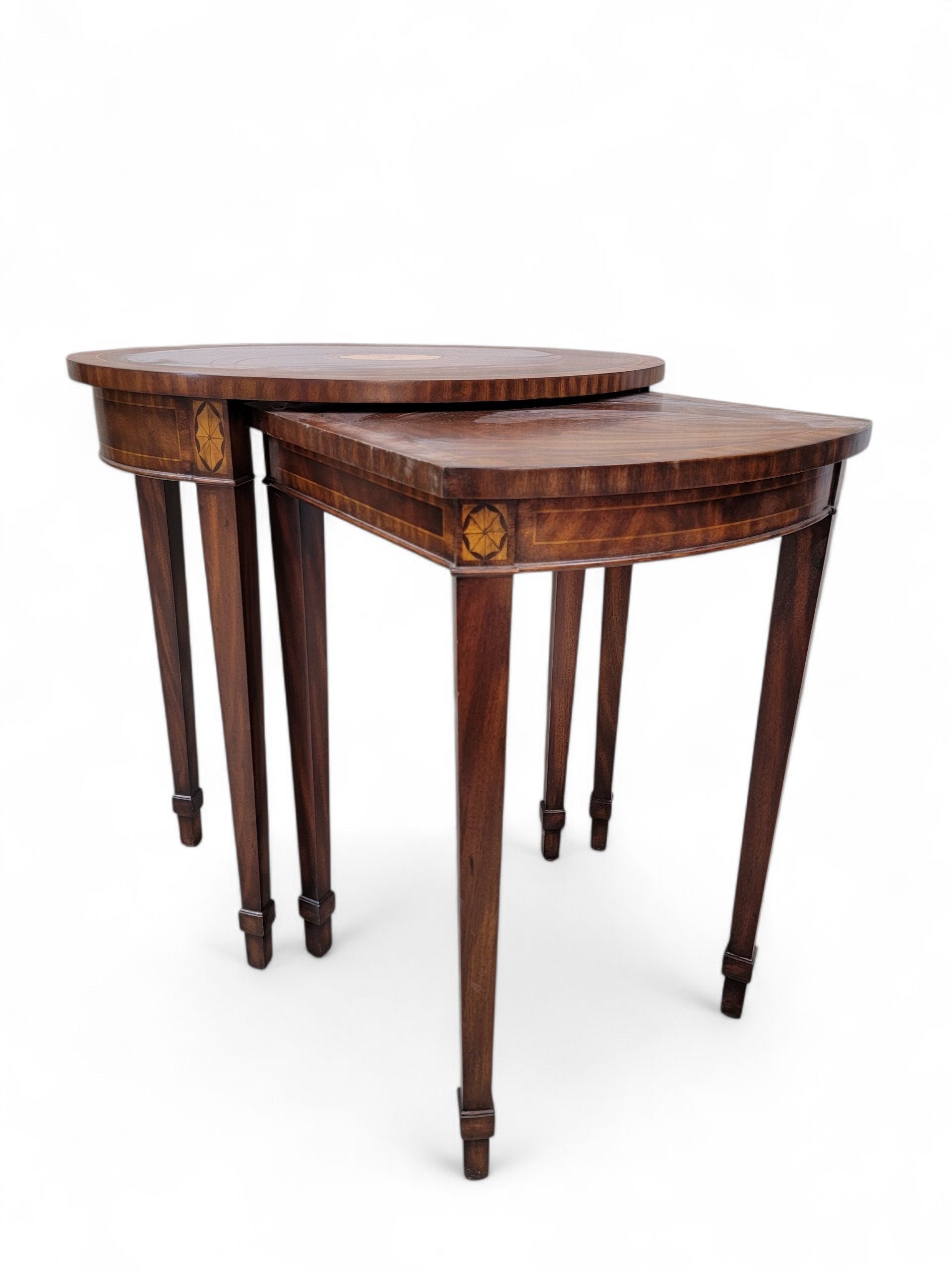 Vintage Regency Style Inlaid Nesting Tables by Maitland Smith