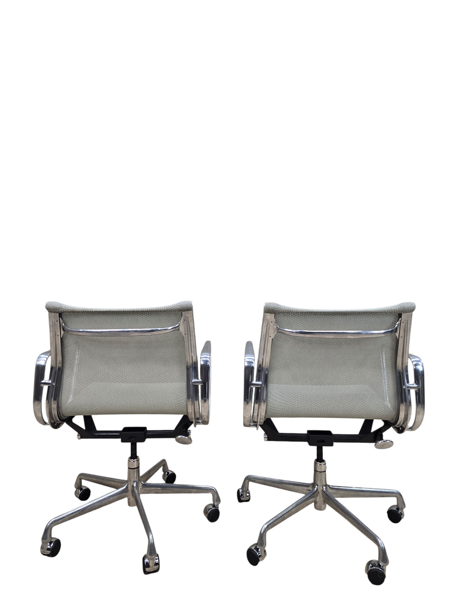 MCM Herman Miller Eames Low Back Grey Mesh Office Chairs – Pair