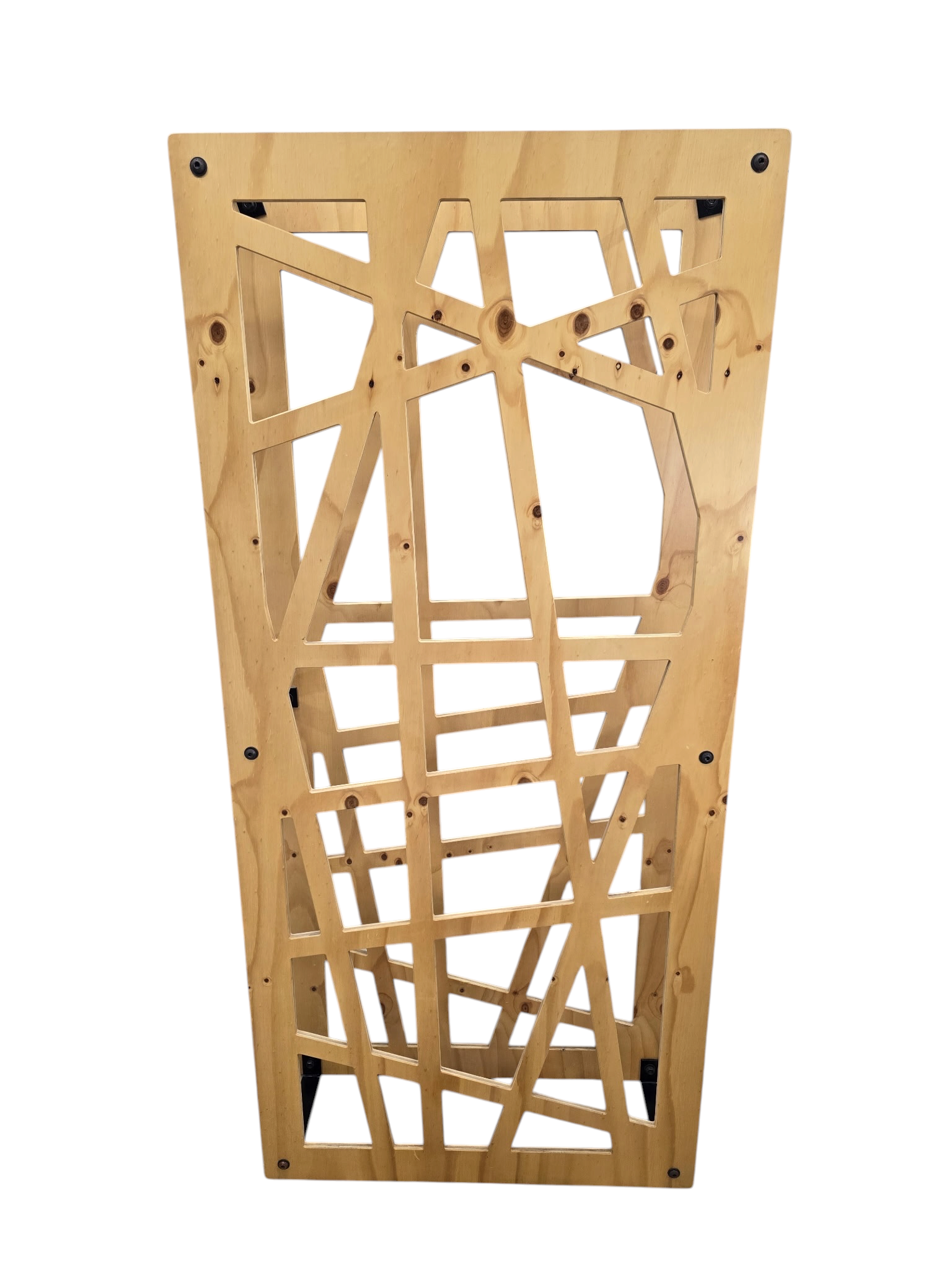 Shiner International Sculptural Geometric Wood Étagère