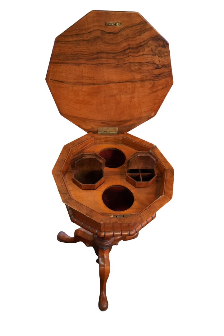 Antique Victorian Style Sewing Box Table