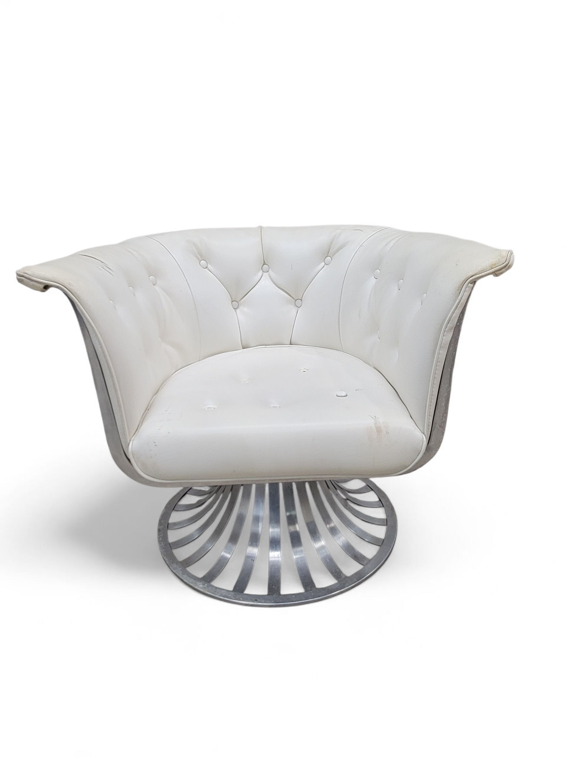 Mid Century Modern Russel Woodard Extruded Aluminum Indoor/Outdoor 5 Piece Parlor Set for Reupholstery