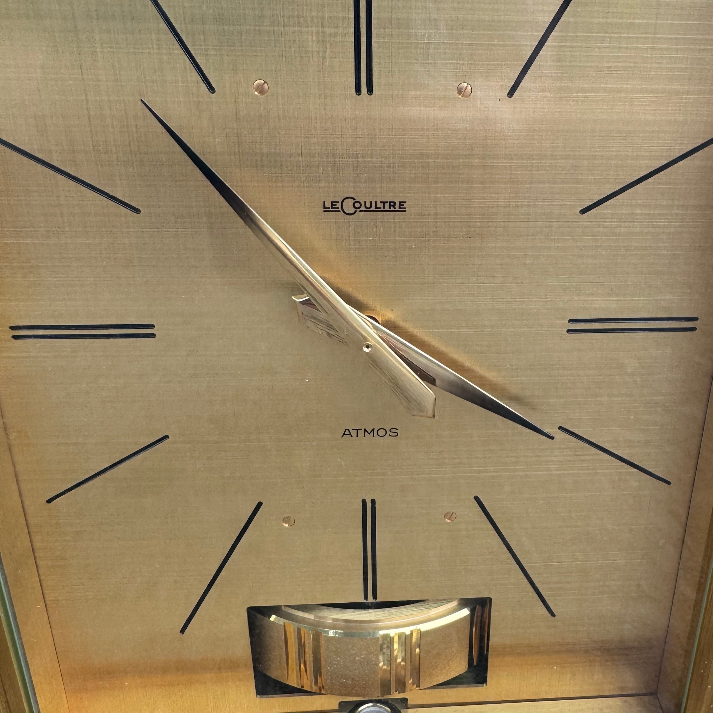 Vintage Jaeger LeCoultre Atmos Desk Clock Embassy VII