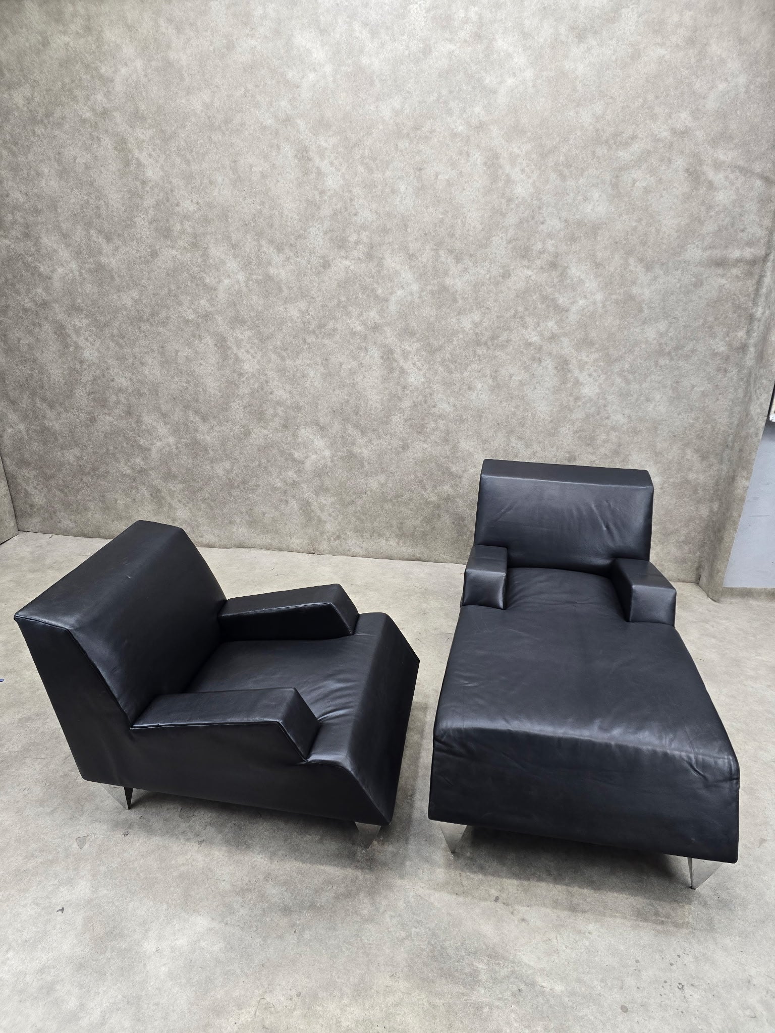 NEW - Vintage Chair and Chaise Lounge by Catherine Chanicci - 2 Piece Set