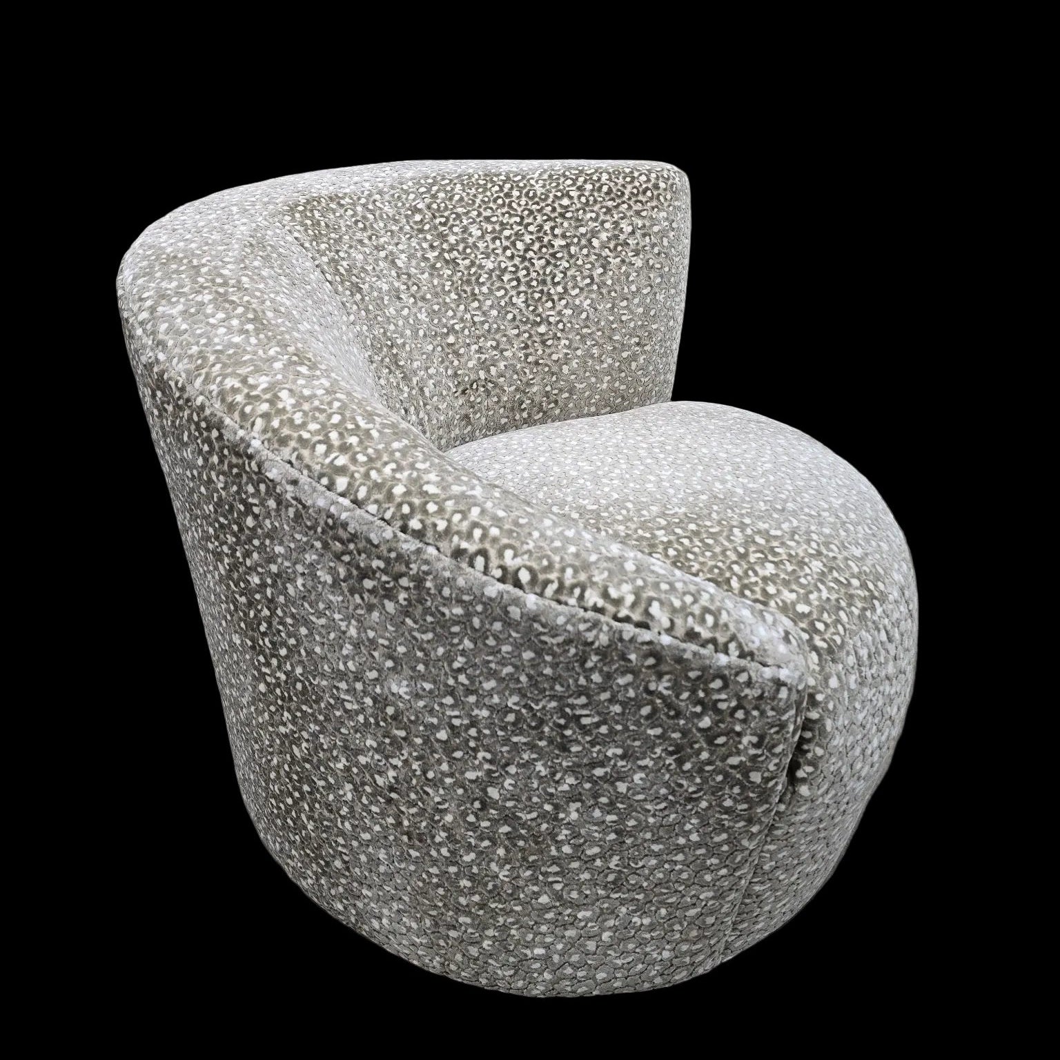 MCM Vladimir Kagan Nautilus Asymmetrical Swivel Lounge Chairs - Pair