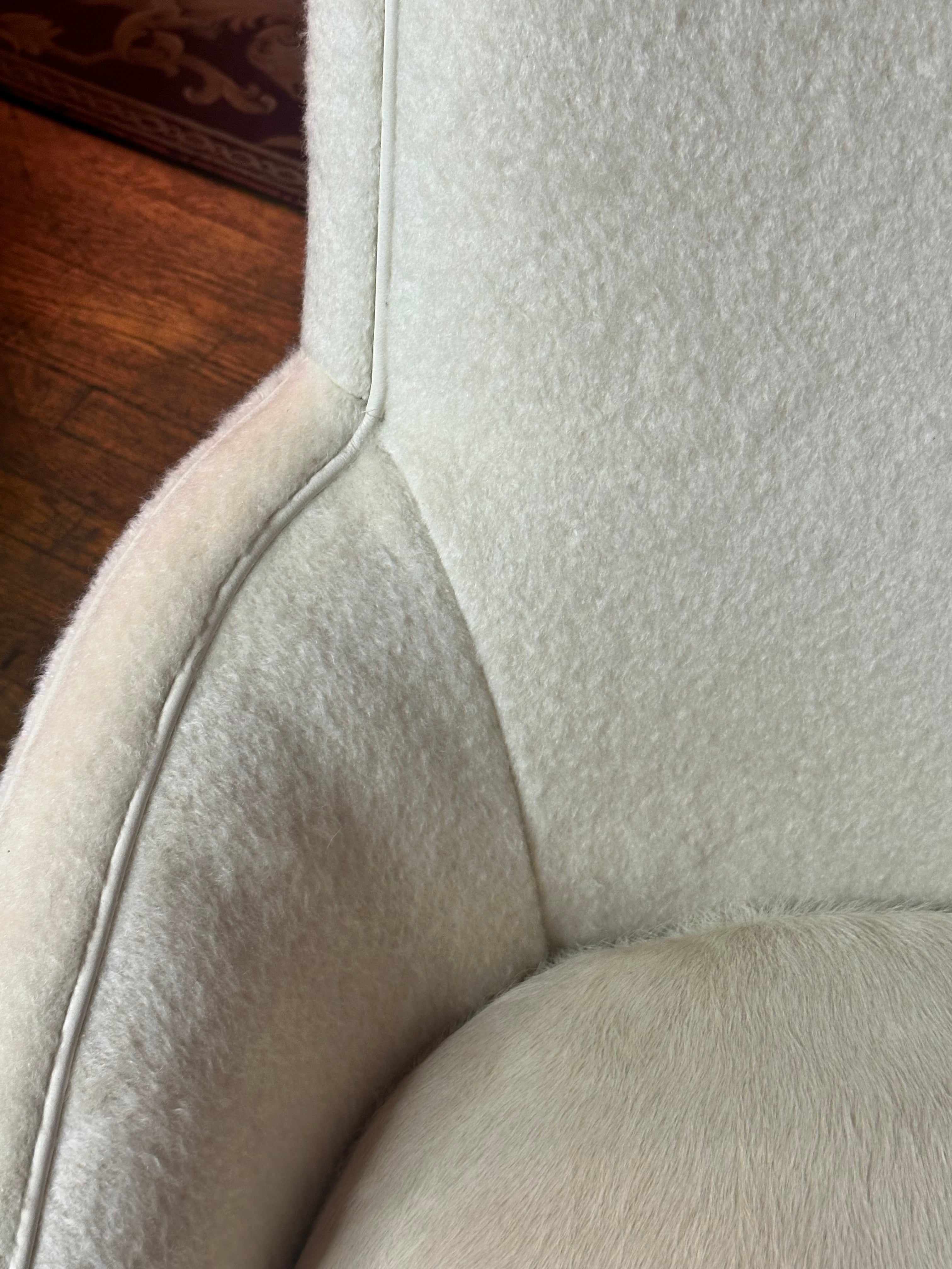 Mid Century Modern Lawrence Peabody High Back Lounge Chair Newly Upholstered