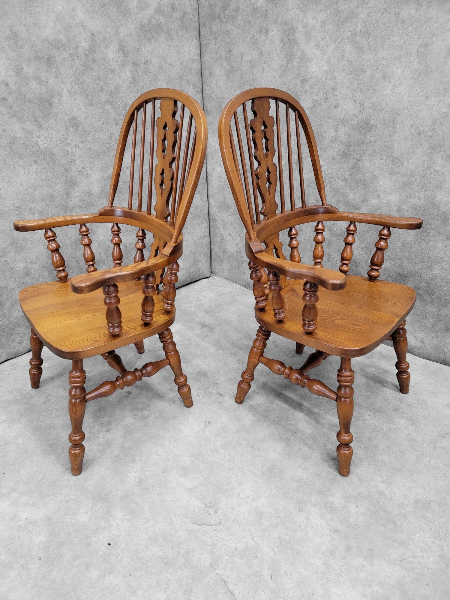 Vintage Victorian Style Windsor Dining Chairs by Nichols and Stone - Set of 8