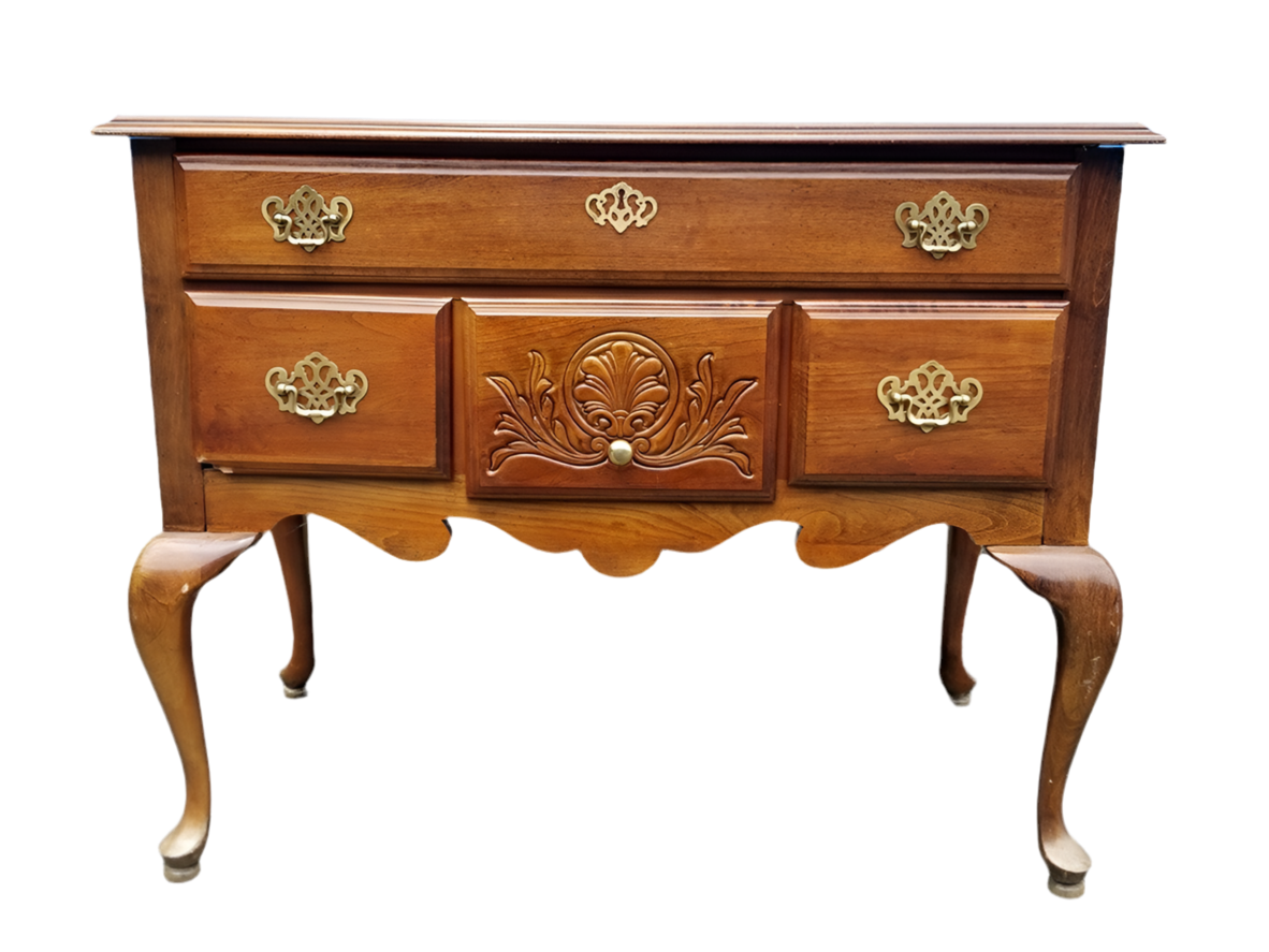 American Drew Traditional Highboy Chest Designed Into Liquor Cabinet