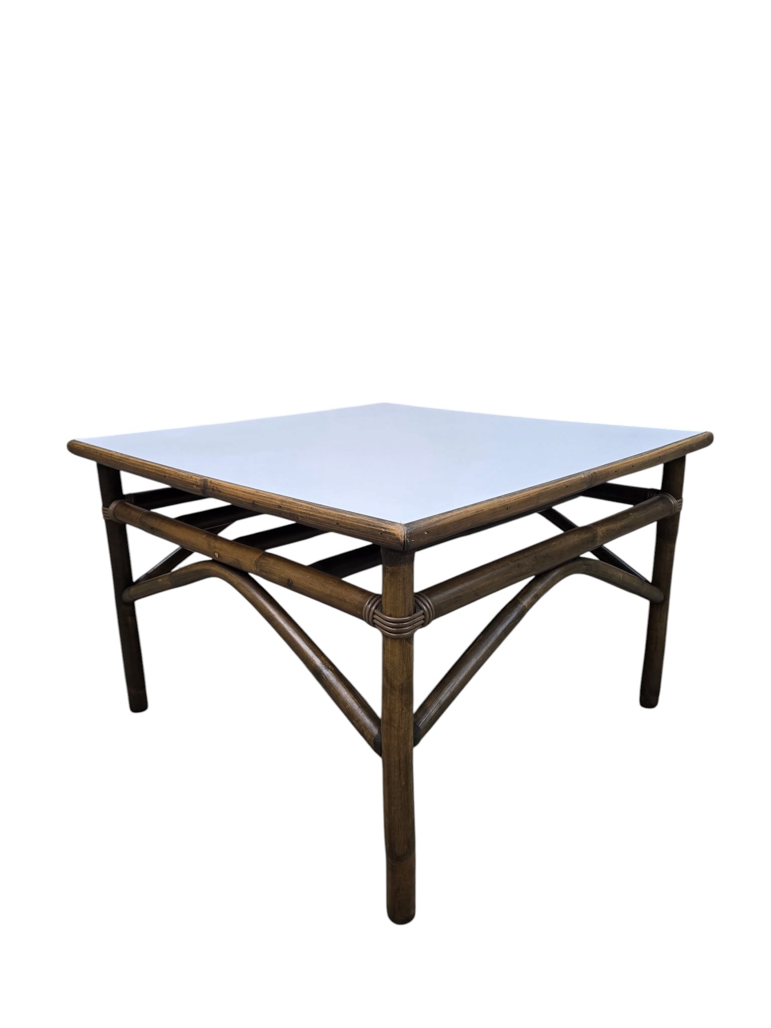Modern Coastal Bamboo Side Table by Vogue Rattan