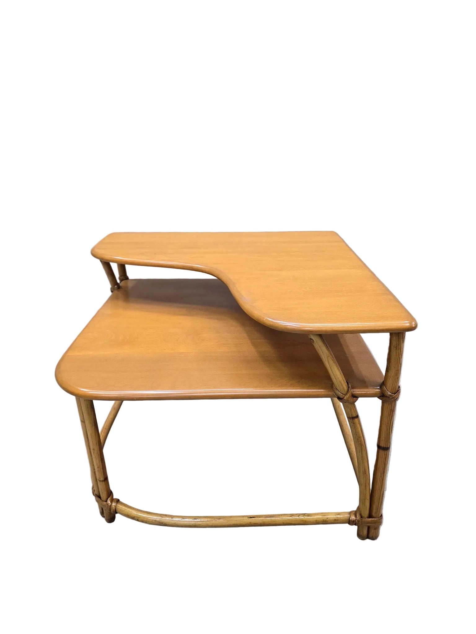 MCM Coastal L Shaped Side Table by Heywood Wakefield  "Ashcraft“