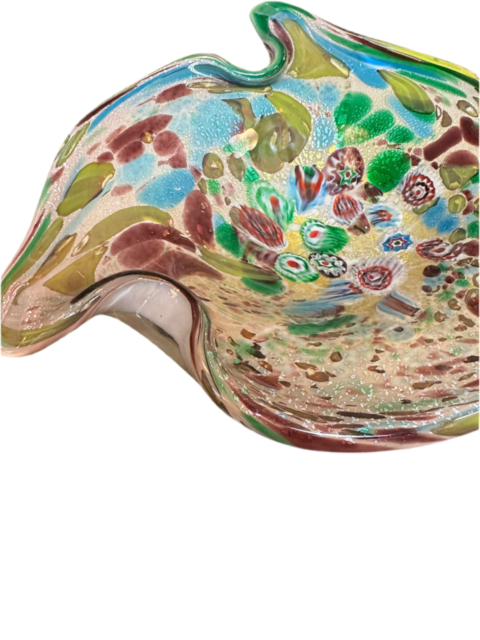 Mid Century Modern Murano Italian Art Glass Ashtray Bowl