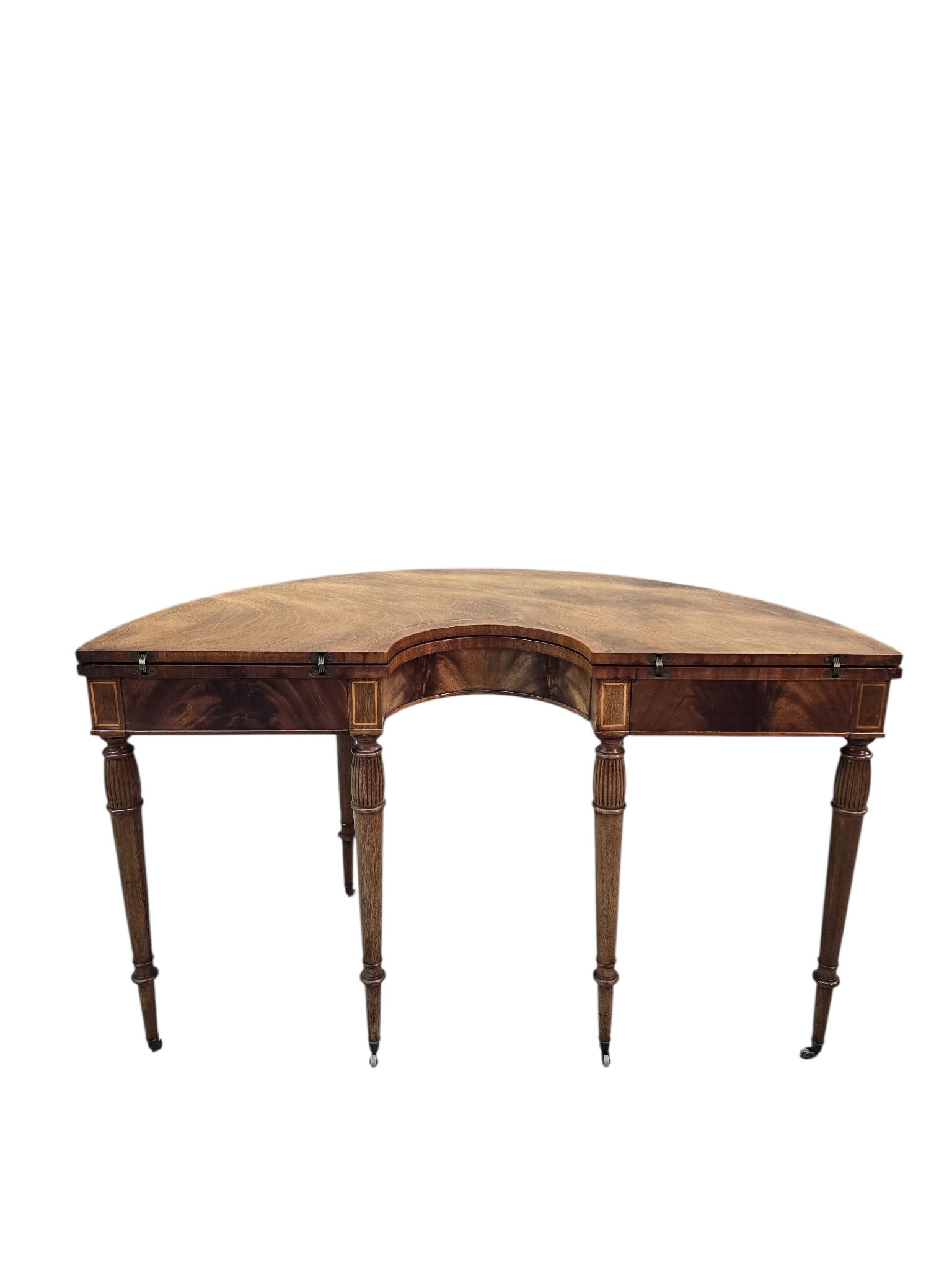 Federal Style Flip Top Demilune Table by Weimann