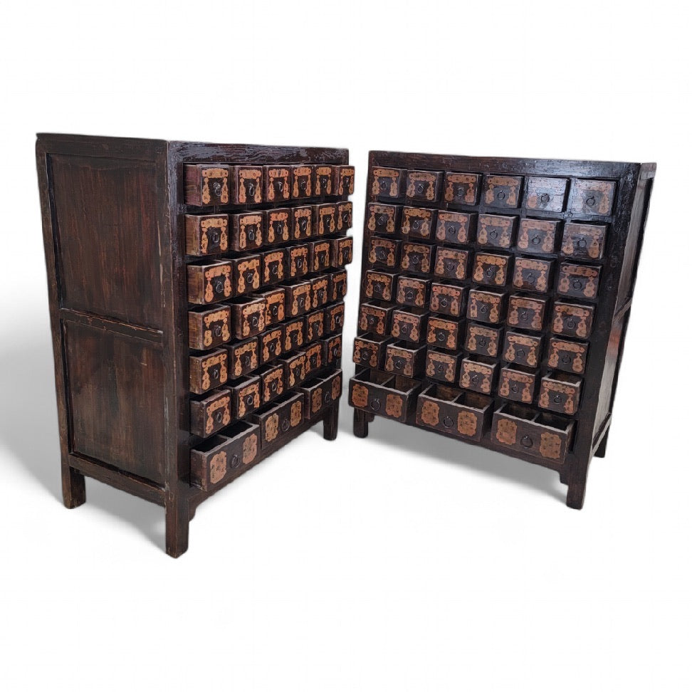 Chinese Shanxi Black Lacquer 39-Drawer Apothecary Cabinet – Qing Dynasty