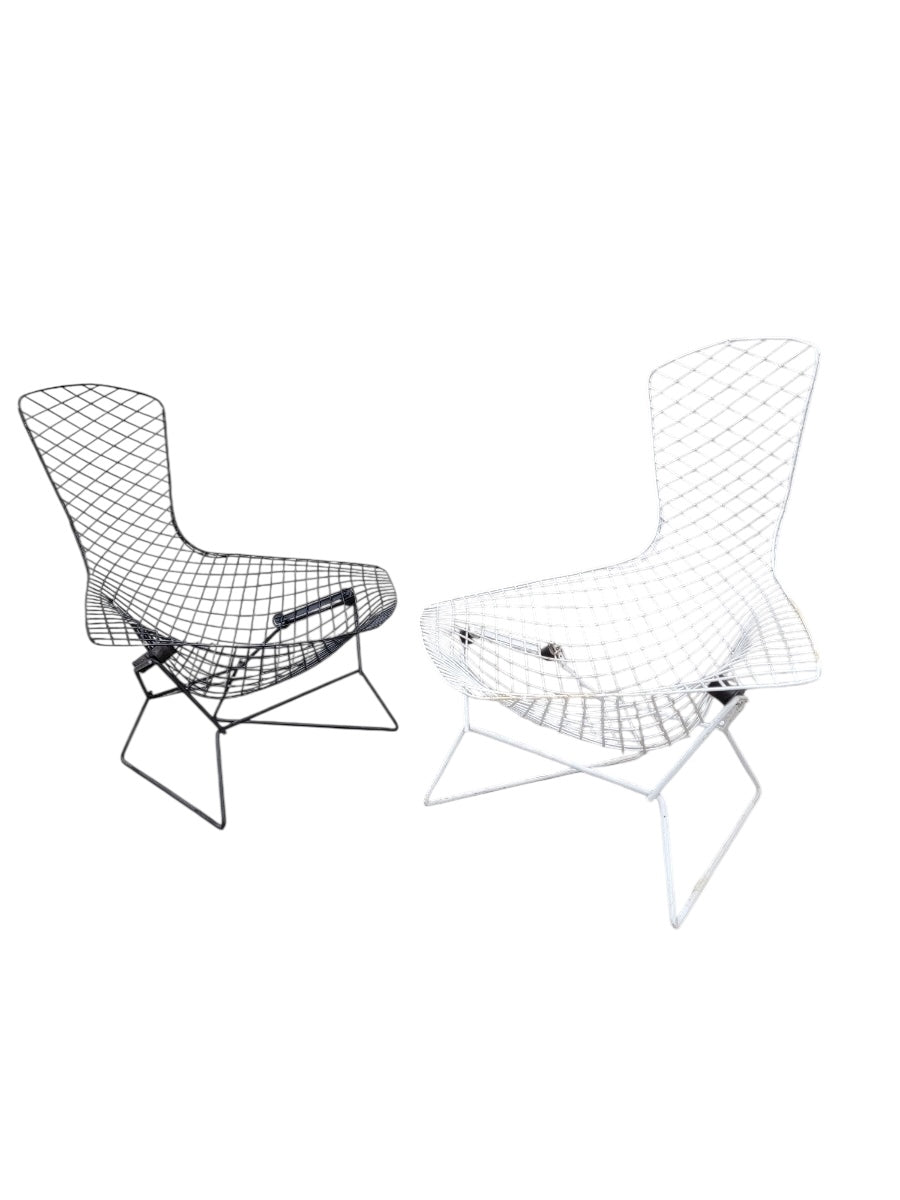 Mid Century Modern Harry Bertoia for Knoll Bird Lounge Chair in White