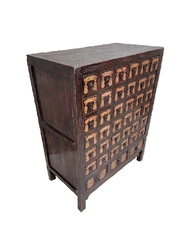 Chinese Shanxi Black Lacquer 39-Drawer Apothecary Cabinet – Qing Dynasty