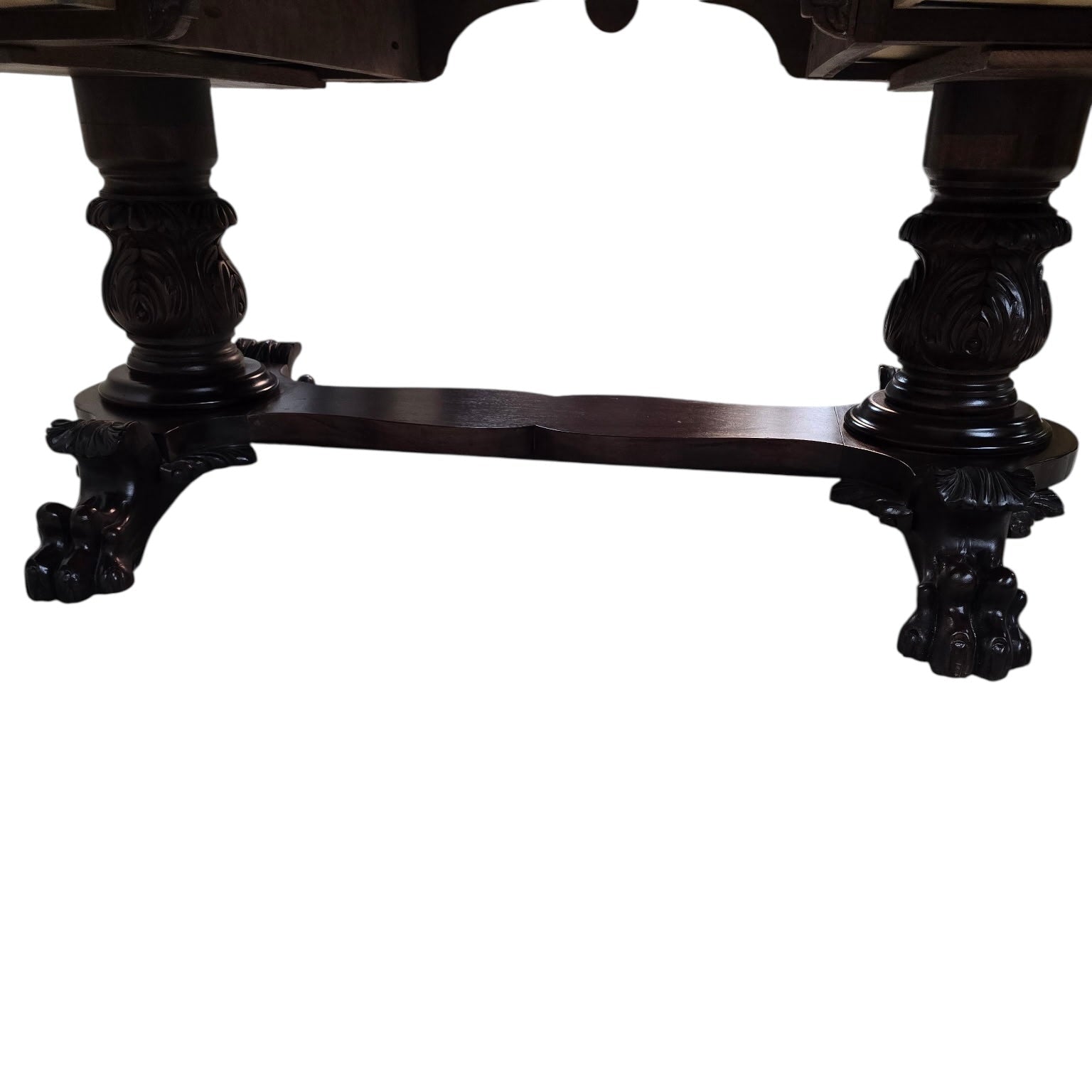 Antique Empire Carved Mahogany Partner’s Desk