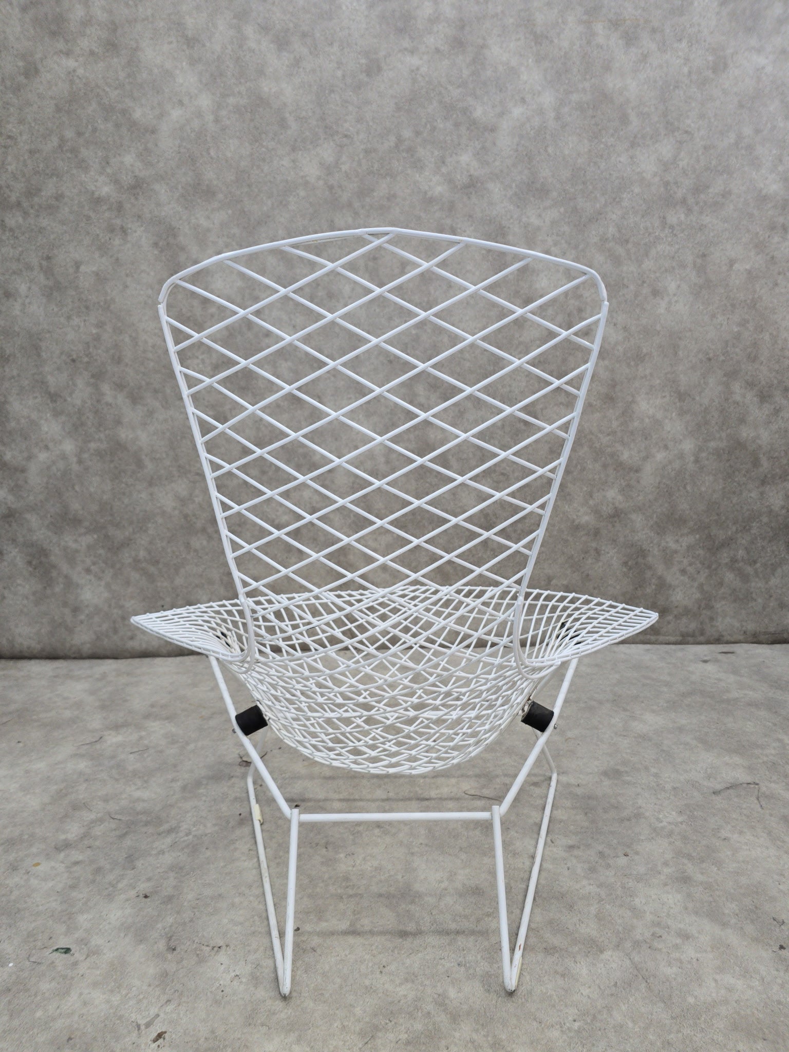 Mid Century Modern Harry Bertoia for Knoll Bird Lounge Chair in White