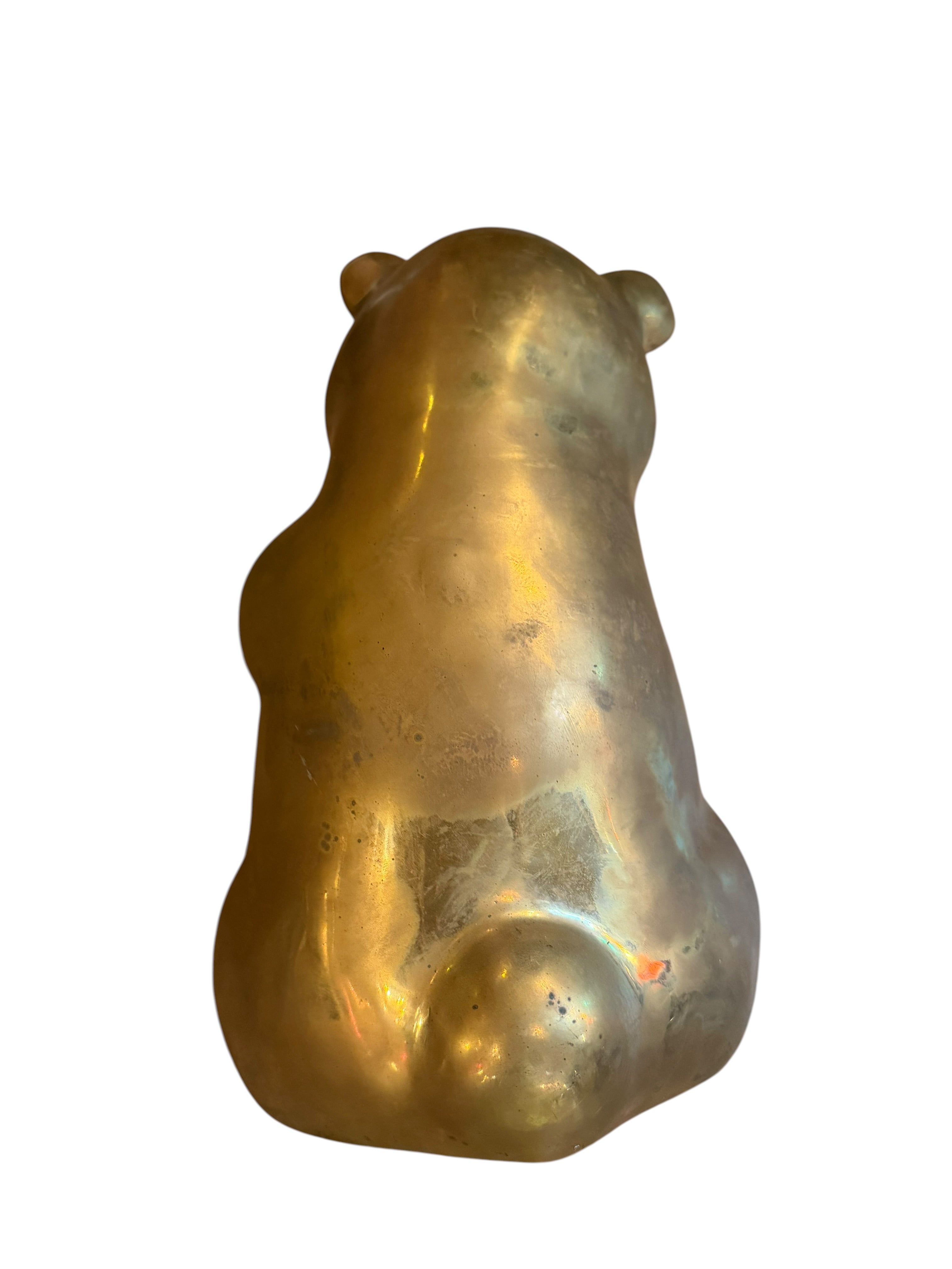 MCM Brass Panda Statue Figurine