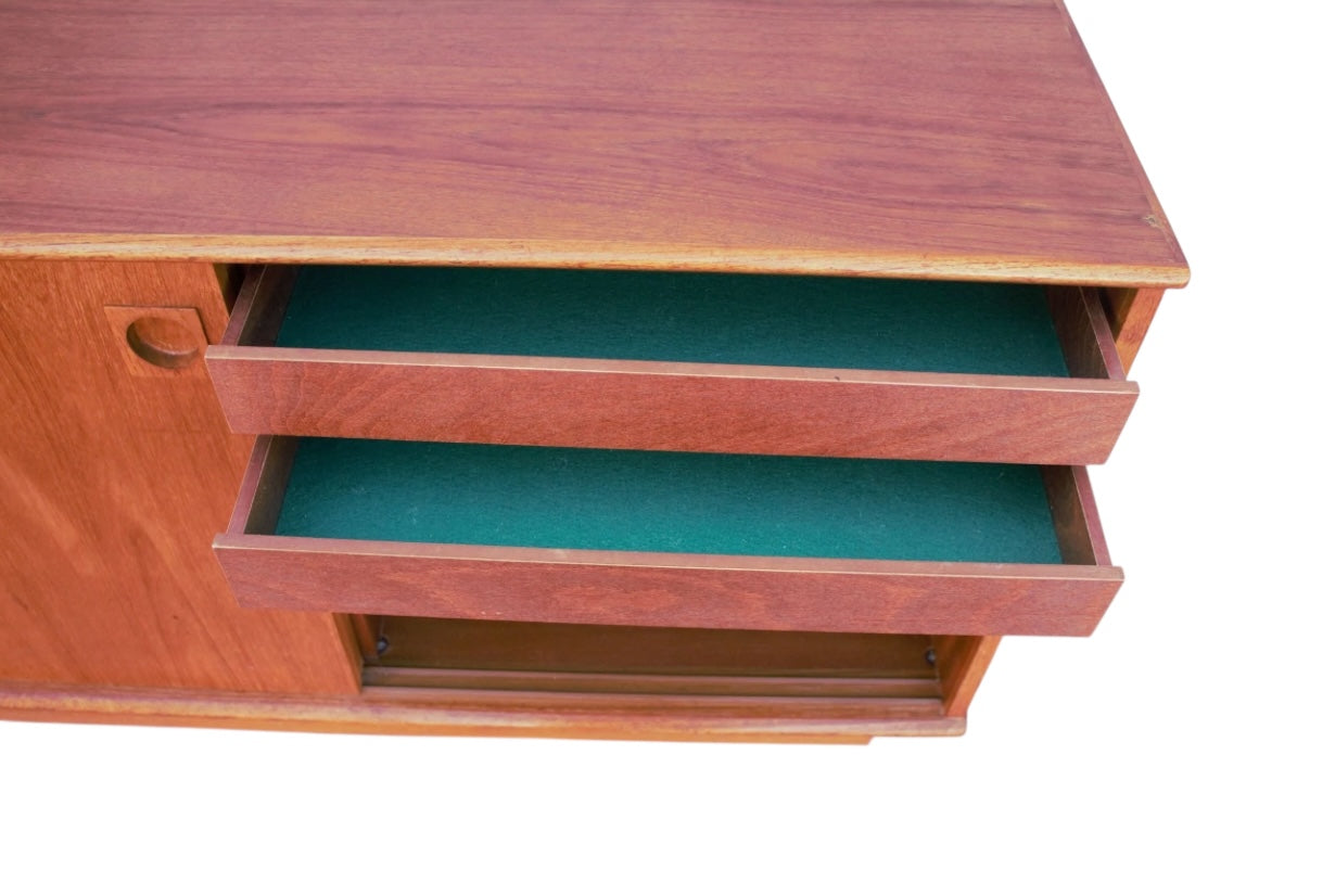 MCM Danish Sliding Door Sideboard Credenza by Dyrlund