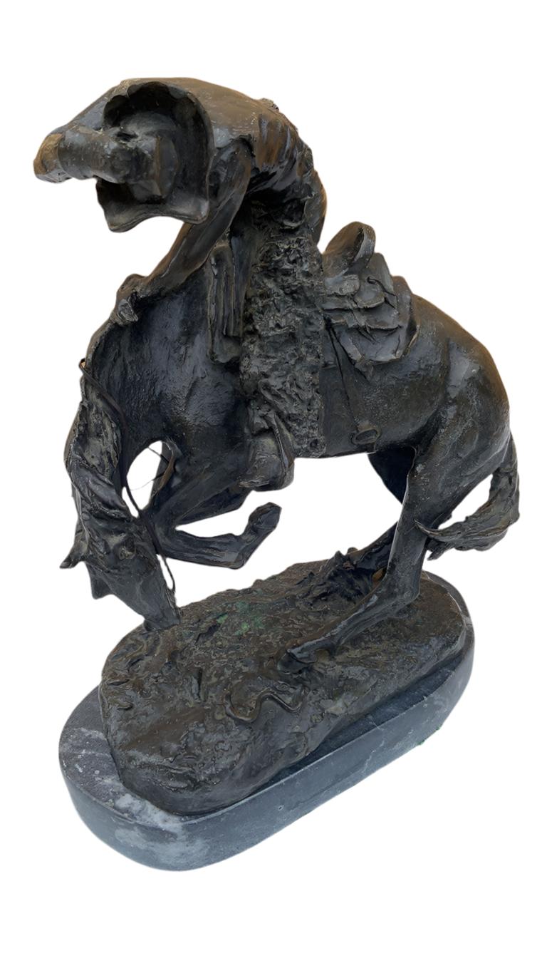 Vintage Rattlesnake by Frederic Remington Sculpture Statue