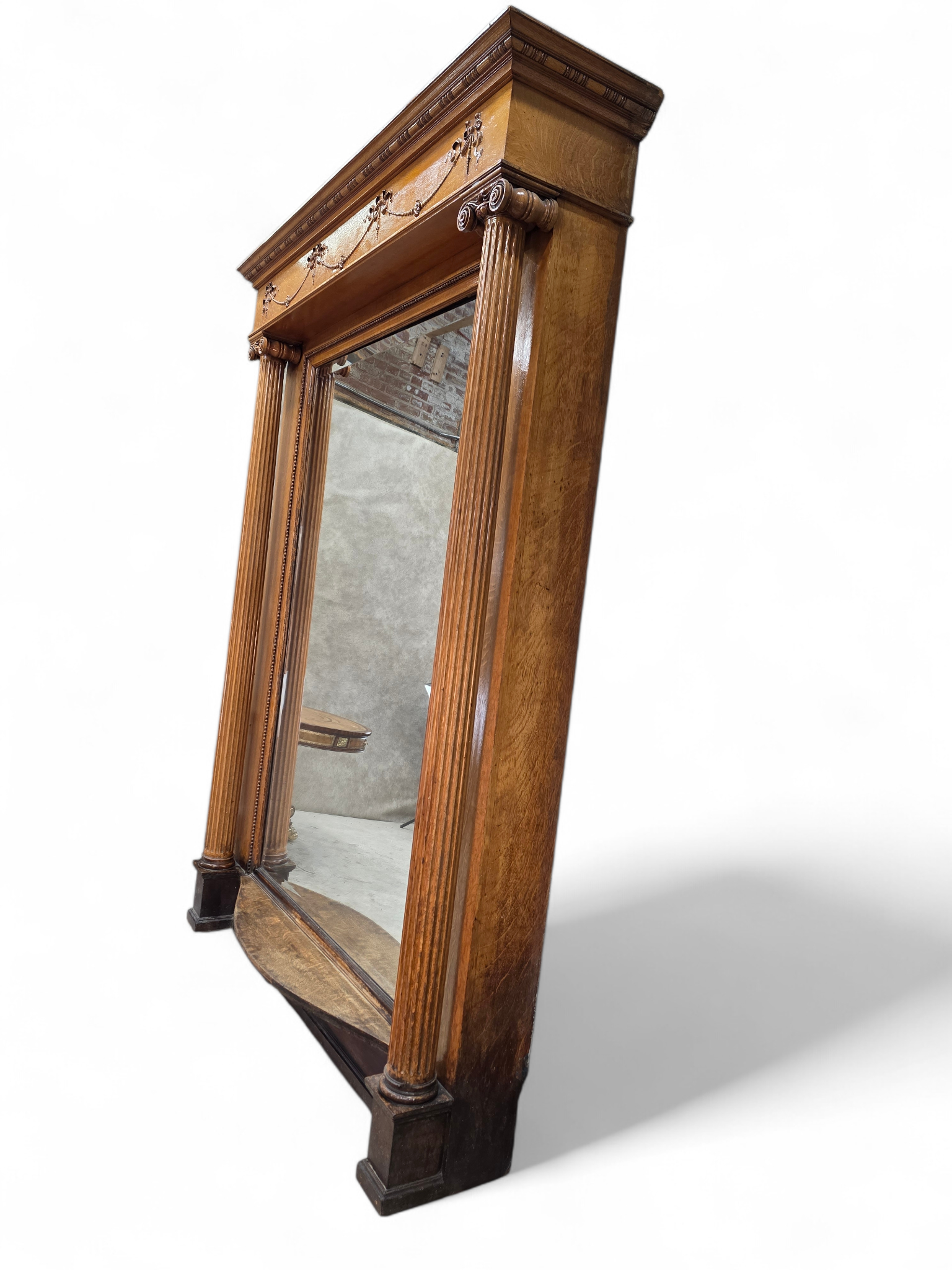 Antique Victorian Style Architectural Salvage Beveled Pier Mirror