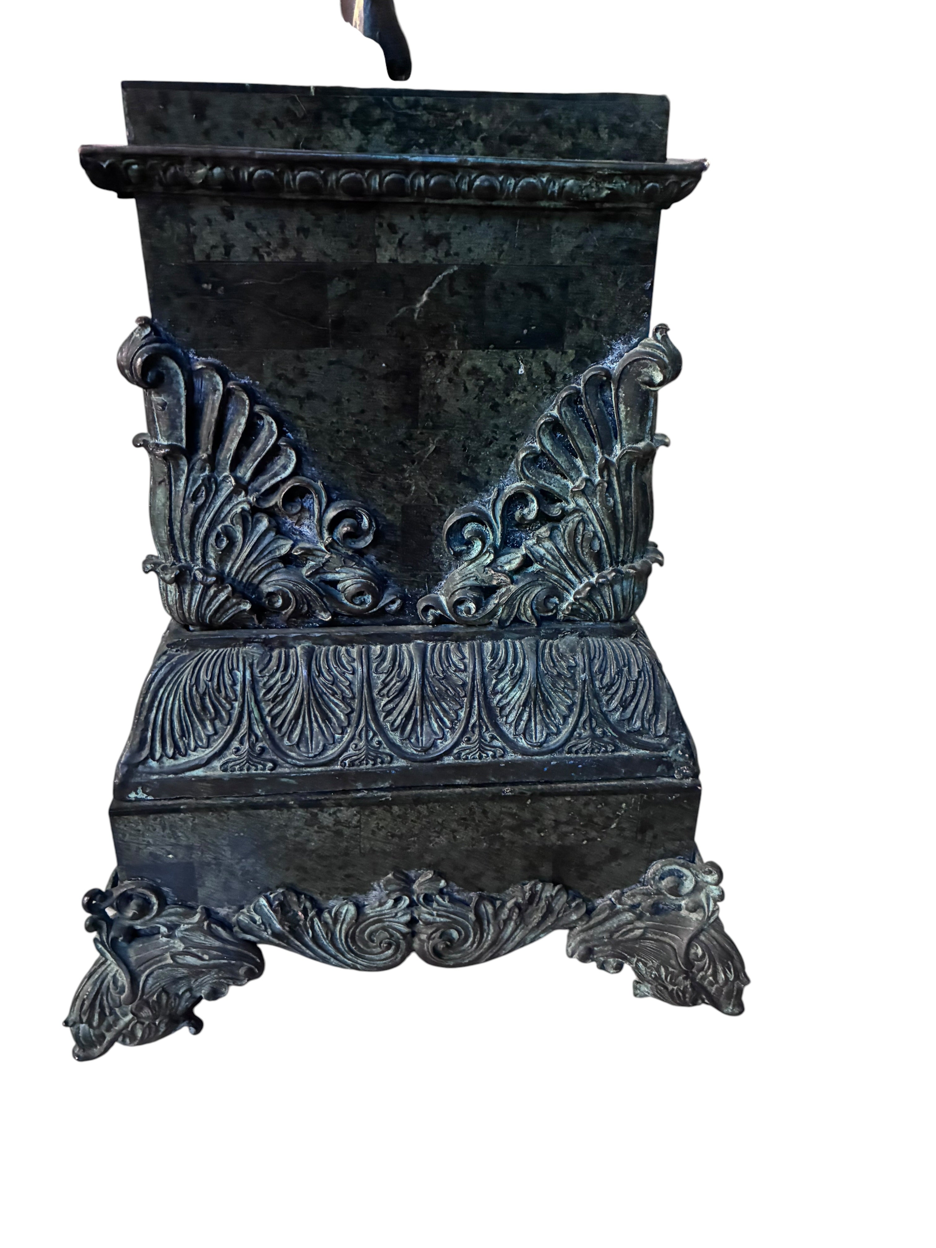 HOLD - Antique French Marble Lion Mantel Clock