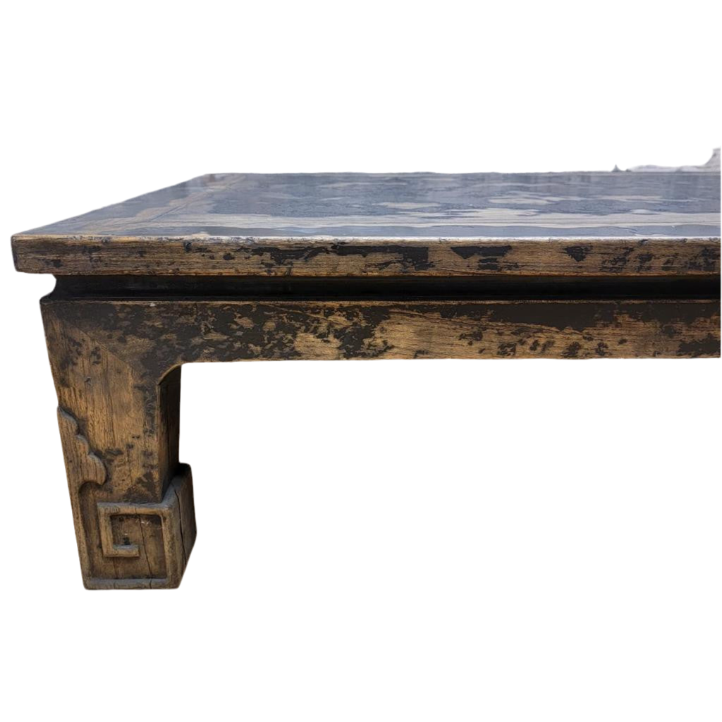 Antique Shanxi Province Elm Coffee Table Cut From Chinese Bed