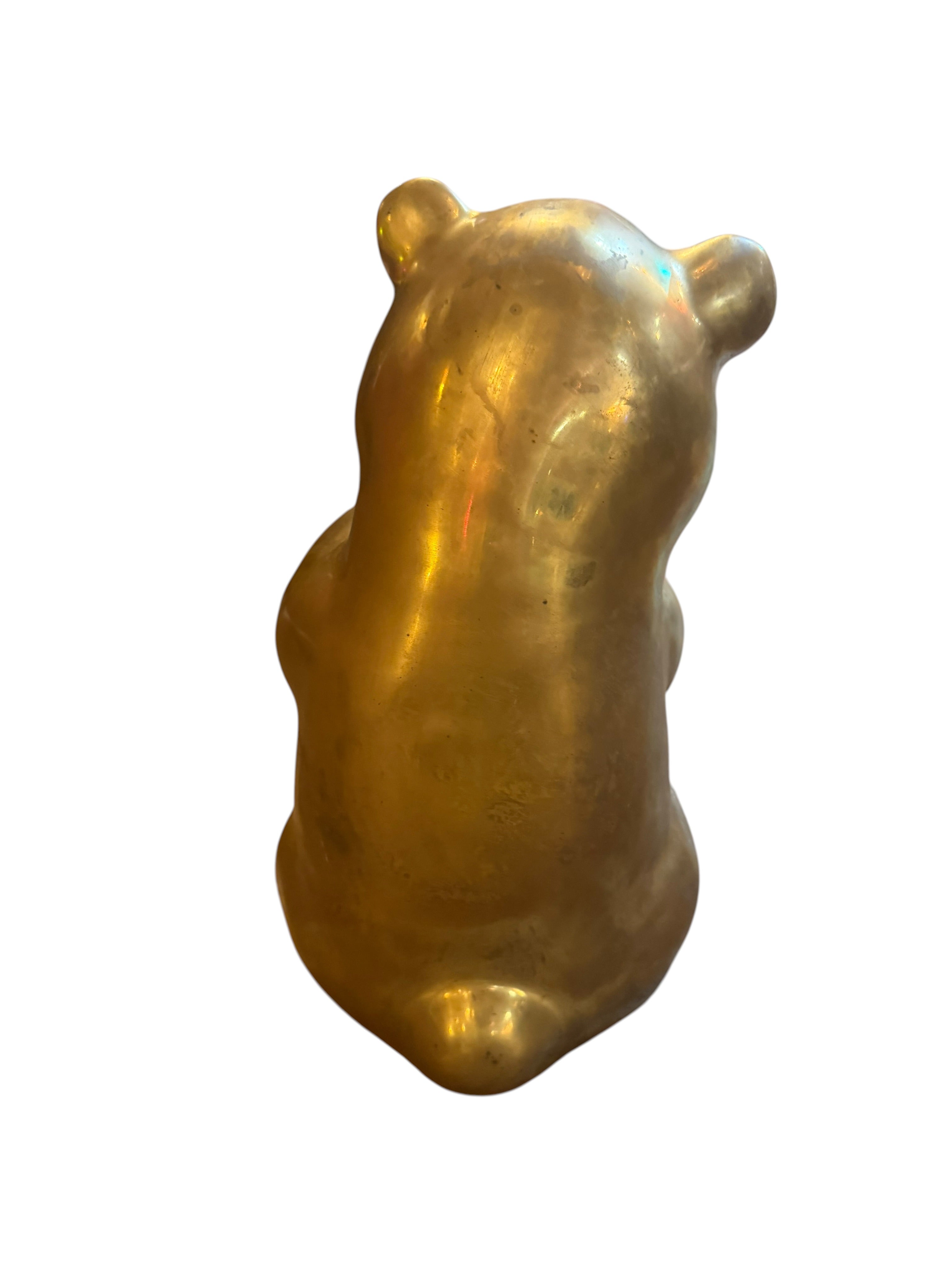 MCM Brass Panda Statue Figurine