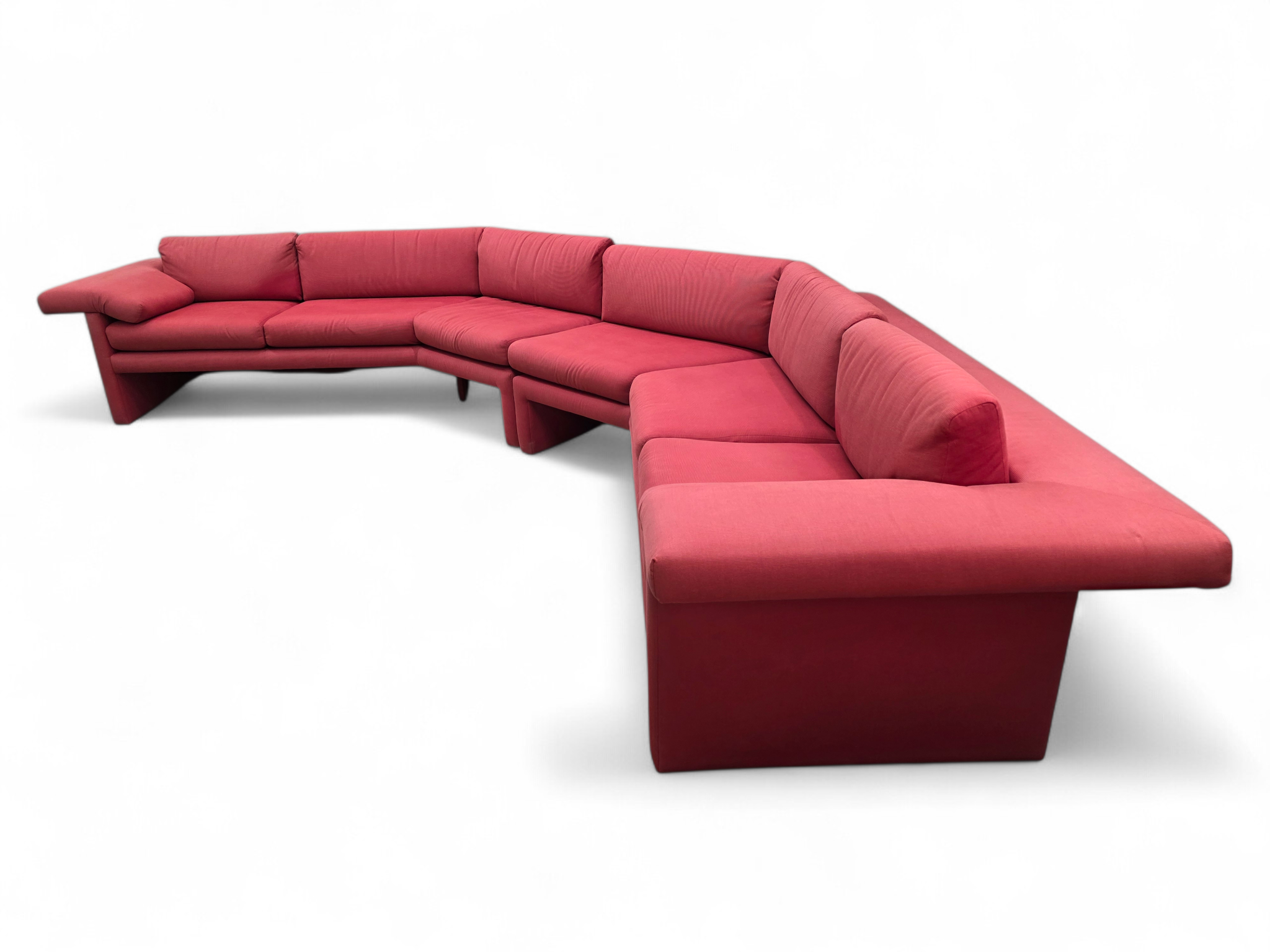 Italian Postmodern Vico Magistretti Style Large 2-Piece Sectional Sofa