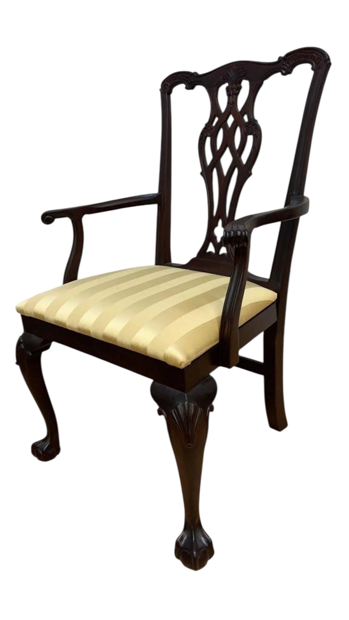 Vintage Traditional Chippendale Ball and Claw Mahogany Dining Chairs - Set of 6