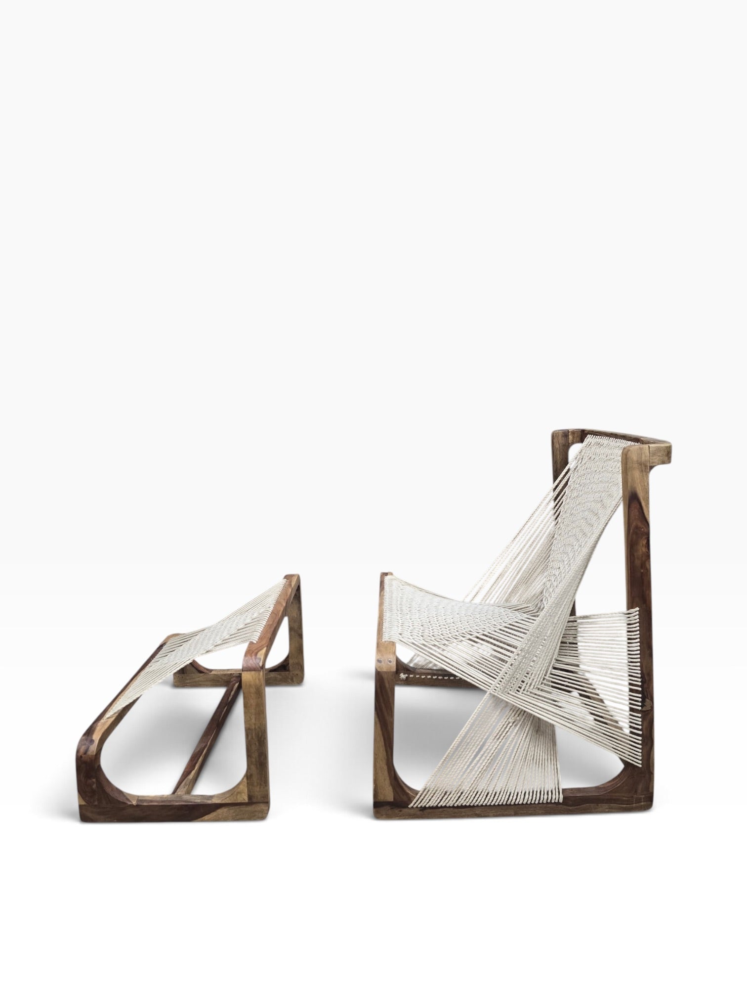 Swedish Chair and Ottoman by Asa Karner
