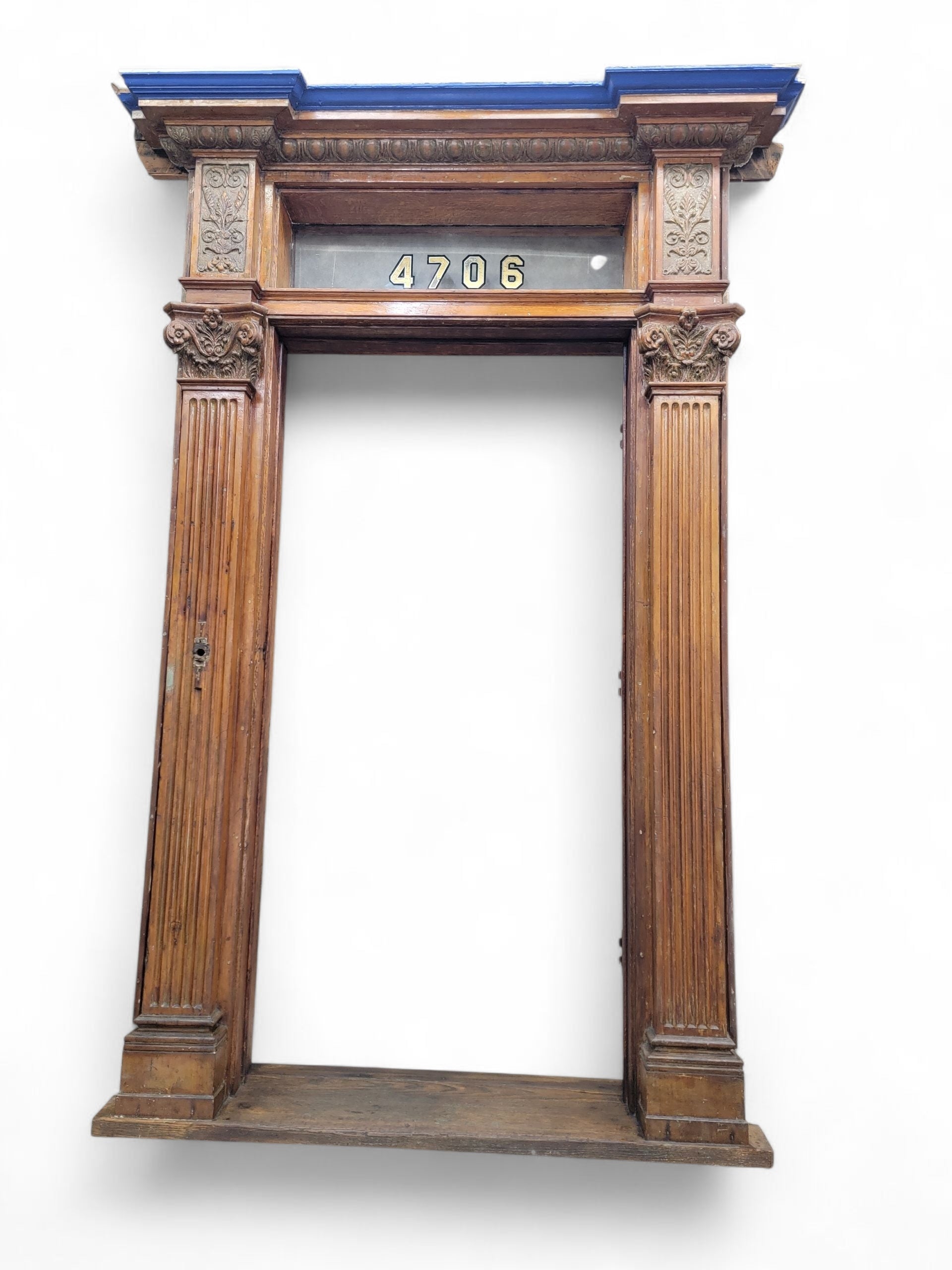 HOLD - Antique Monumental Salvaged Carved Entrance Door