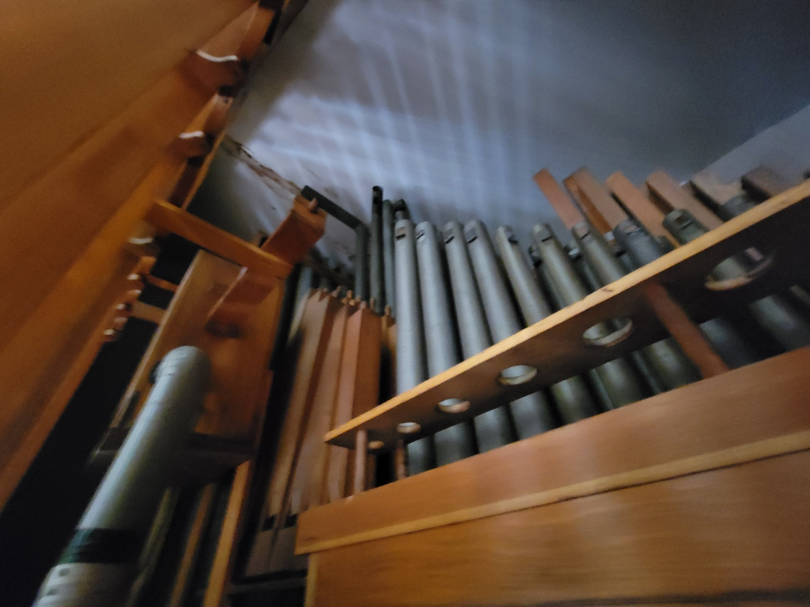 Antique Neo Gothic Pipe Church Organ in Oak Casement