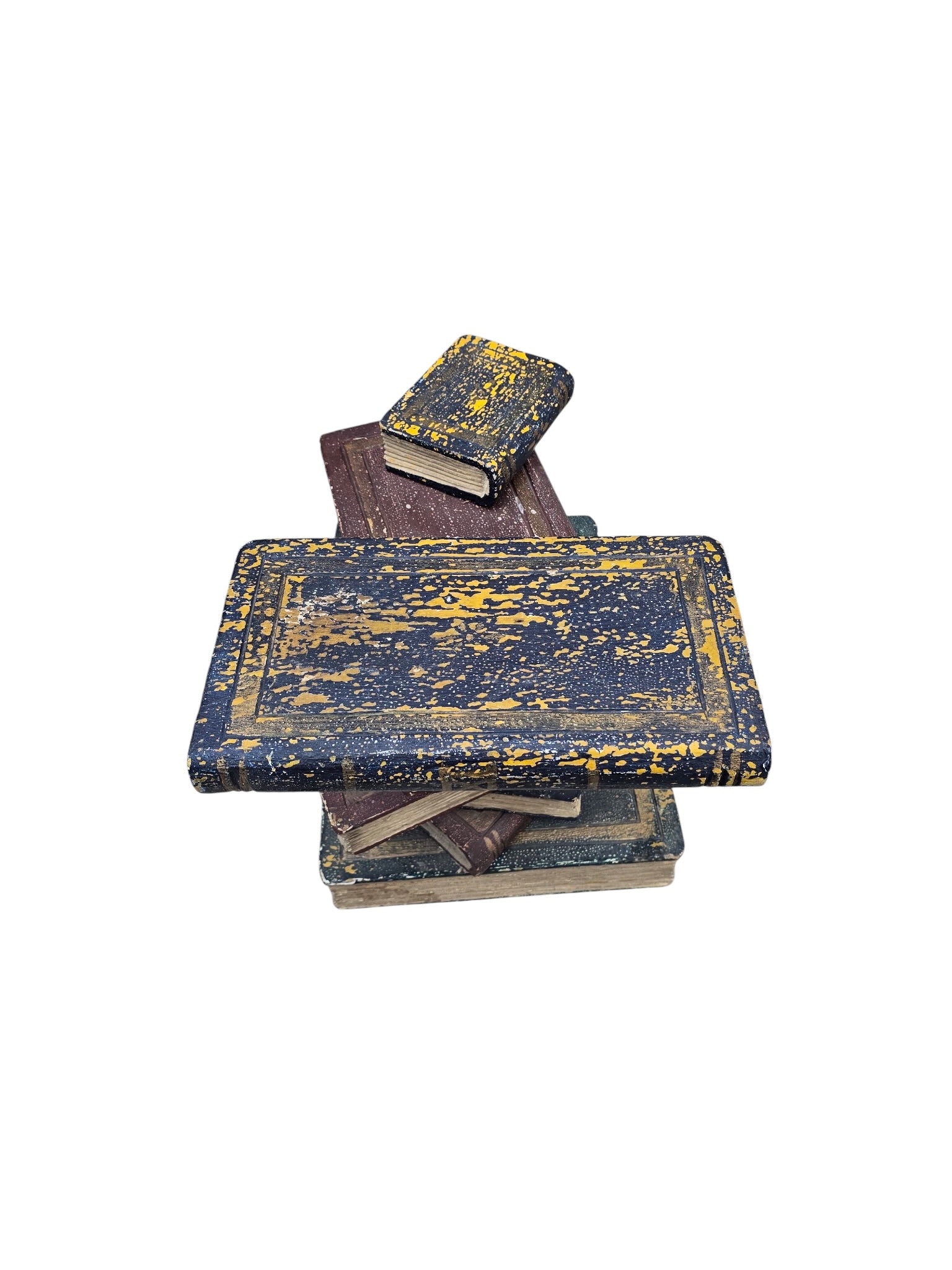Vintage Regency Style Faux Stacked Book Side Table