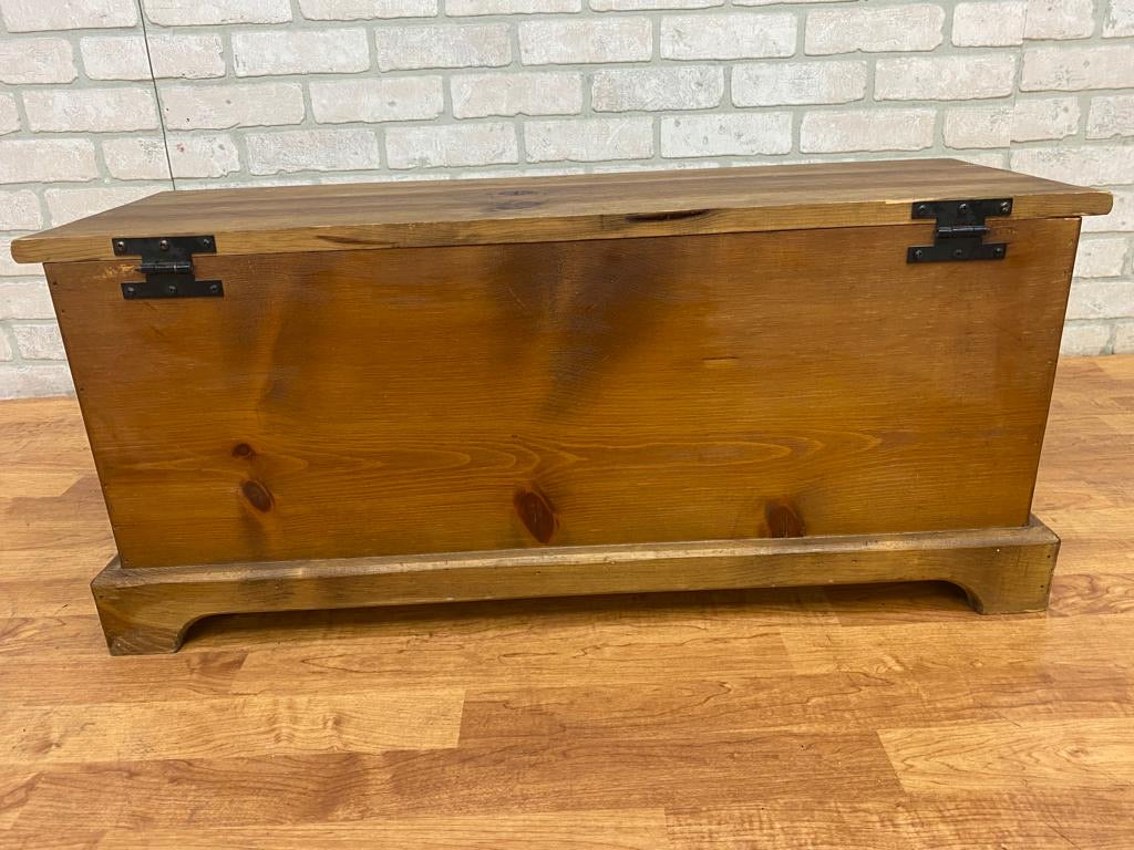 Vintage French Country Style Cedar Rocking Horse Farmhouse Storage Chest