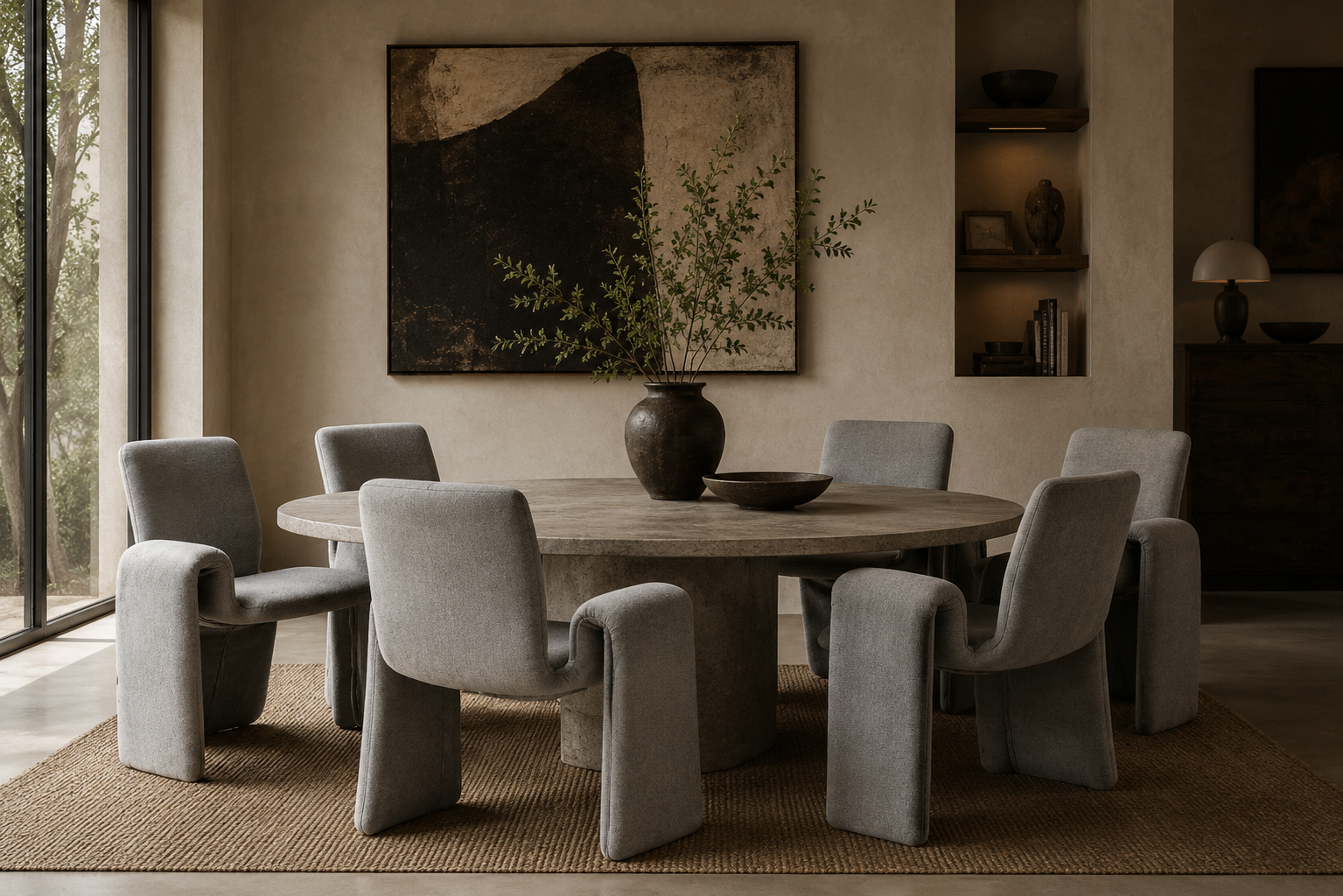 Postmodern Dining Chairs Newly Reupholstered by Steve Leonard - 4
