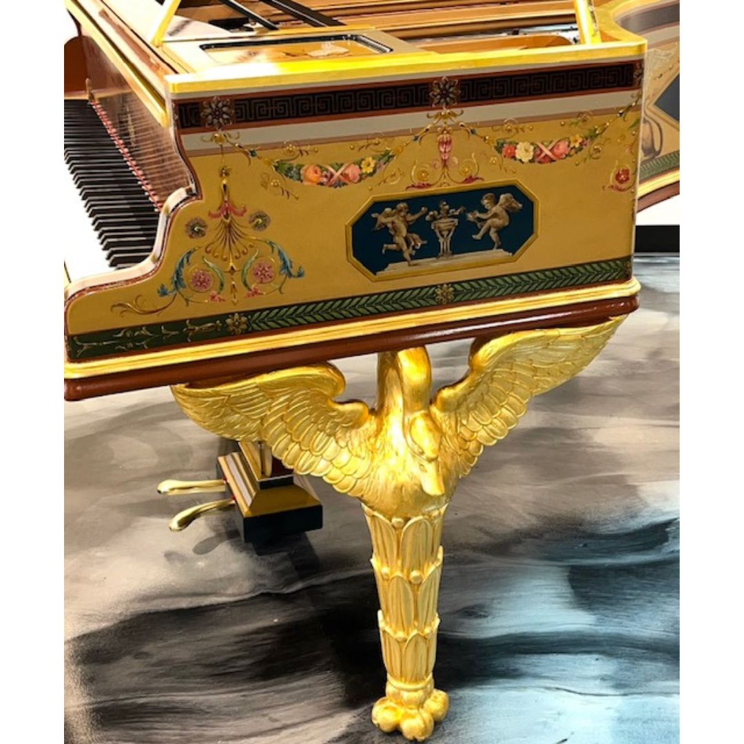 Antique French Erard Empire Grand Piano, Hand Painted & Signed by Pierre Guerin