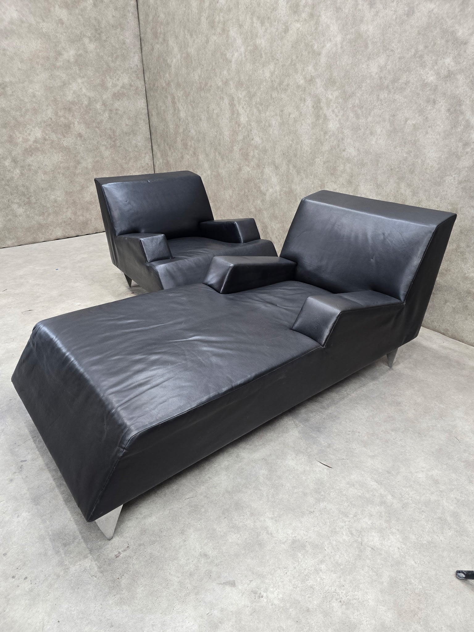 NEW - Vintage Chair and Chaise Lounge by Catherine Chanicci - 2 Piece Set