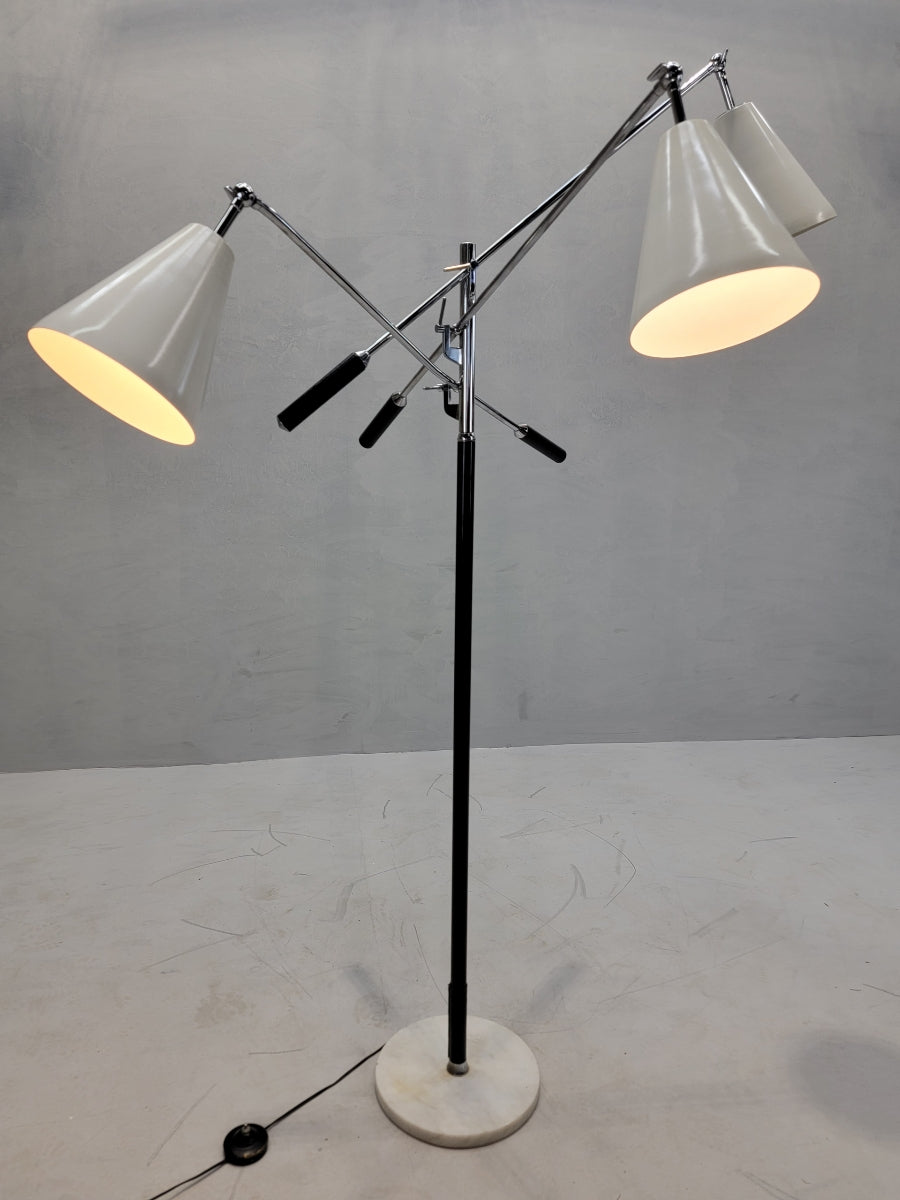 Vintage Mid Century Modern Italian Triennale Floor Lamp by Gino Sarfatti for Arteluce