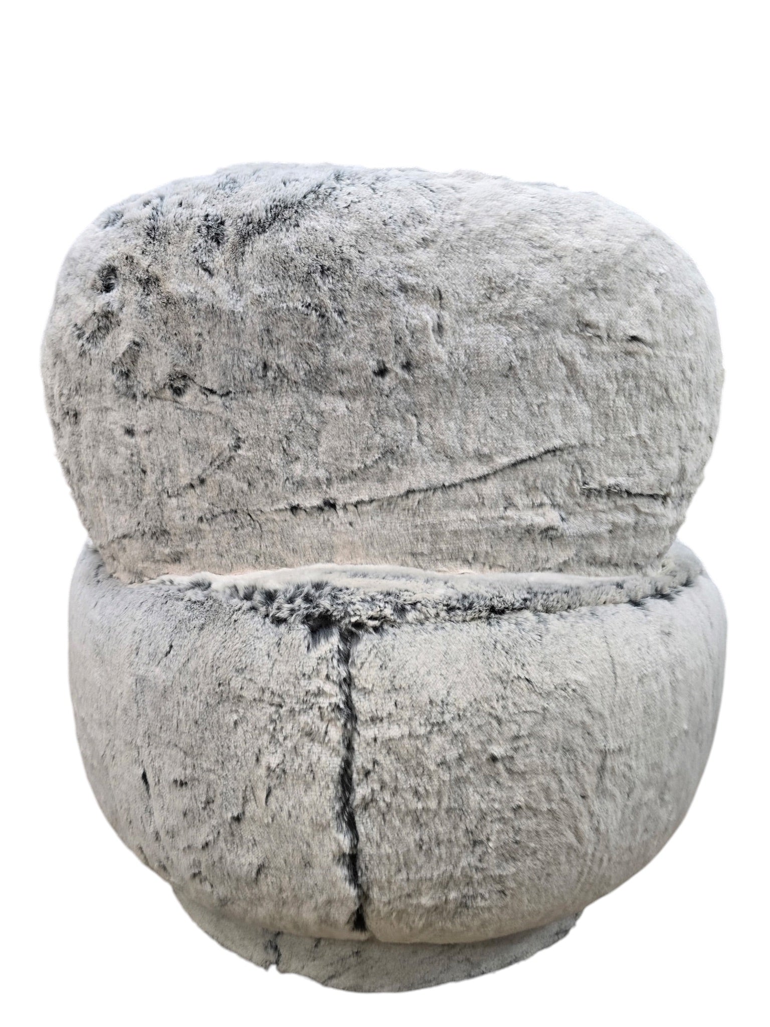 Postmodern Steve Chase Style Swivel Pouf Lounge Chairs and Ottoman Newly Reupholstered