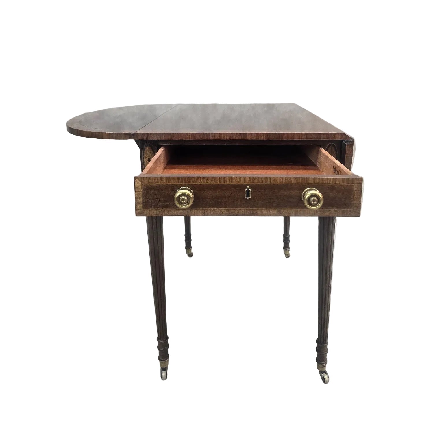 Vintage Aston Court by Henredon Regency Drop-Leaf Pembroke Writing Table