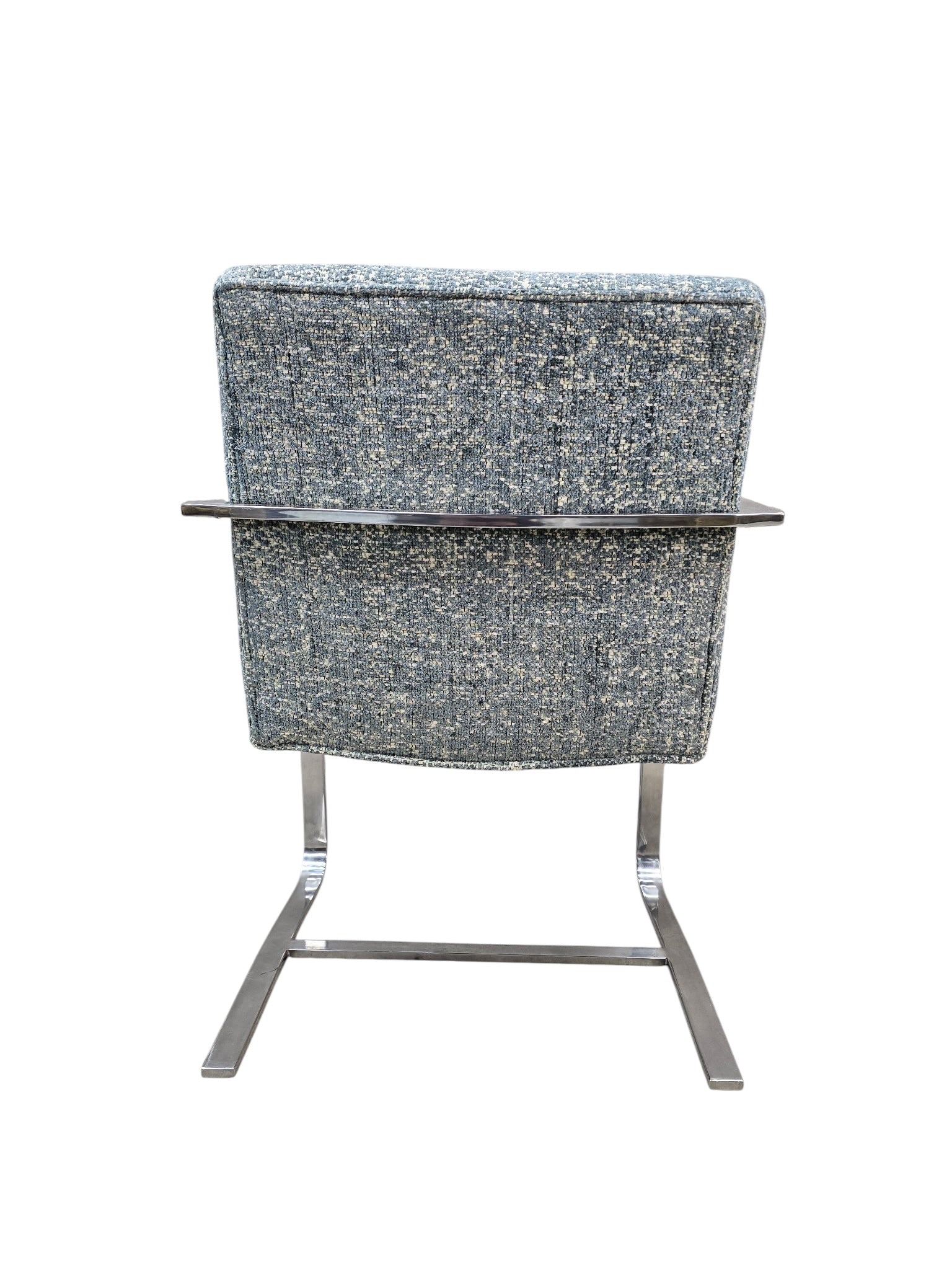 MCM Milo Baughman Chrome Chair and Ottoman