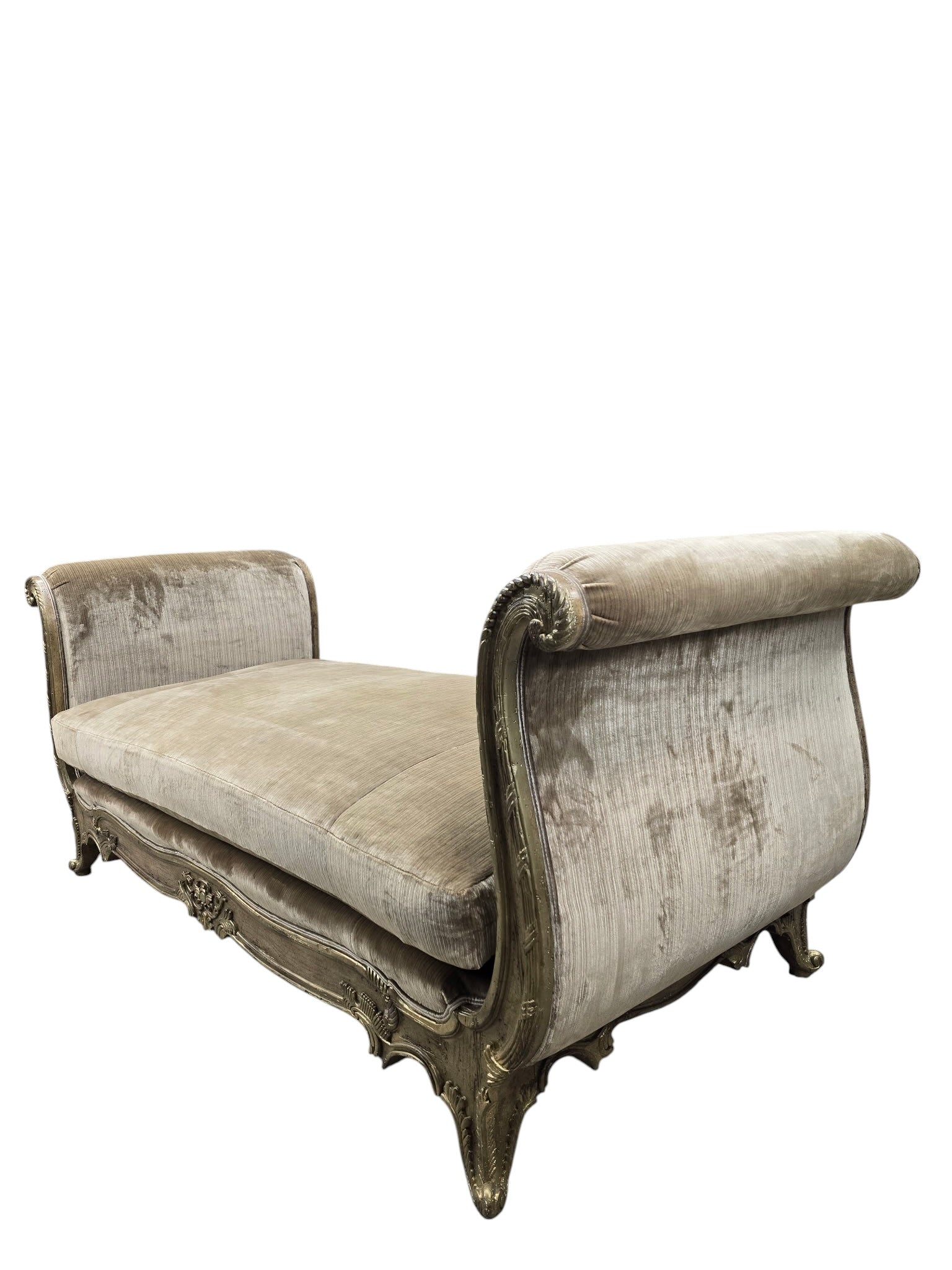 Vintage Marge Carson French Louis XV Style Daybed Newly Reupholstered
