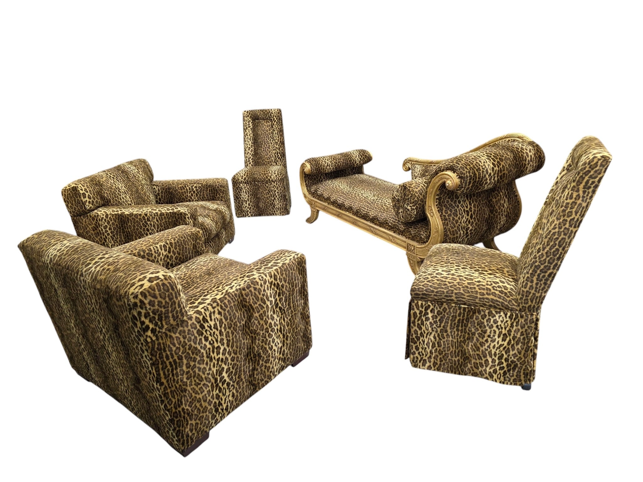 Vintage Henredon Style Hollywood Regency Chaise Lounge