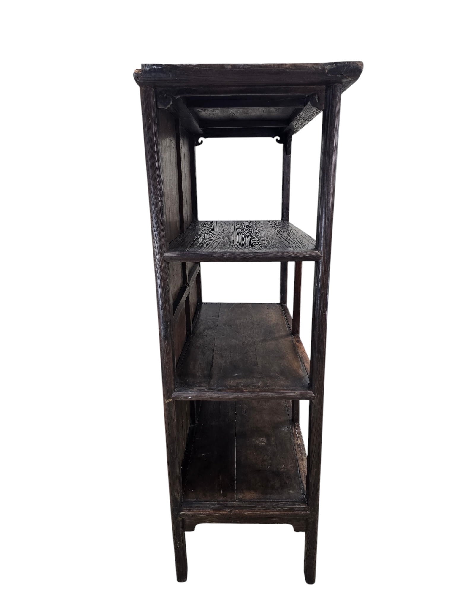19th Century Chinese Shanxi Elm Wood Open Display Cabinet / Scholar's Bookcase