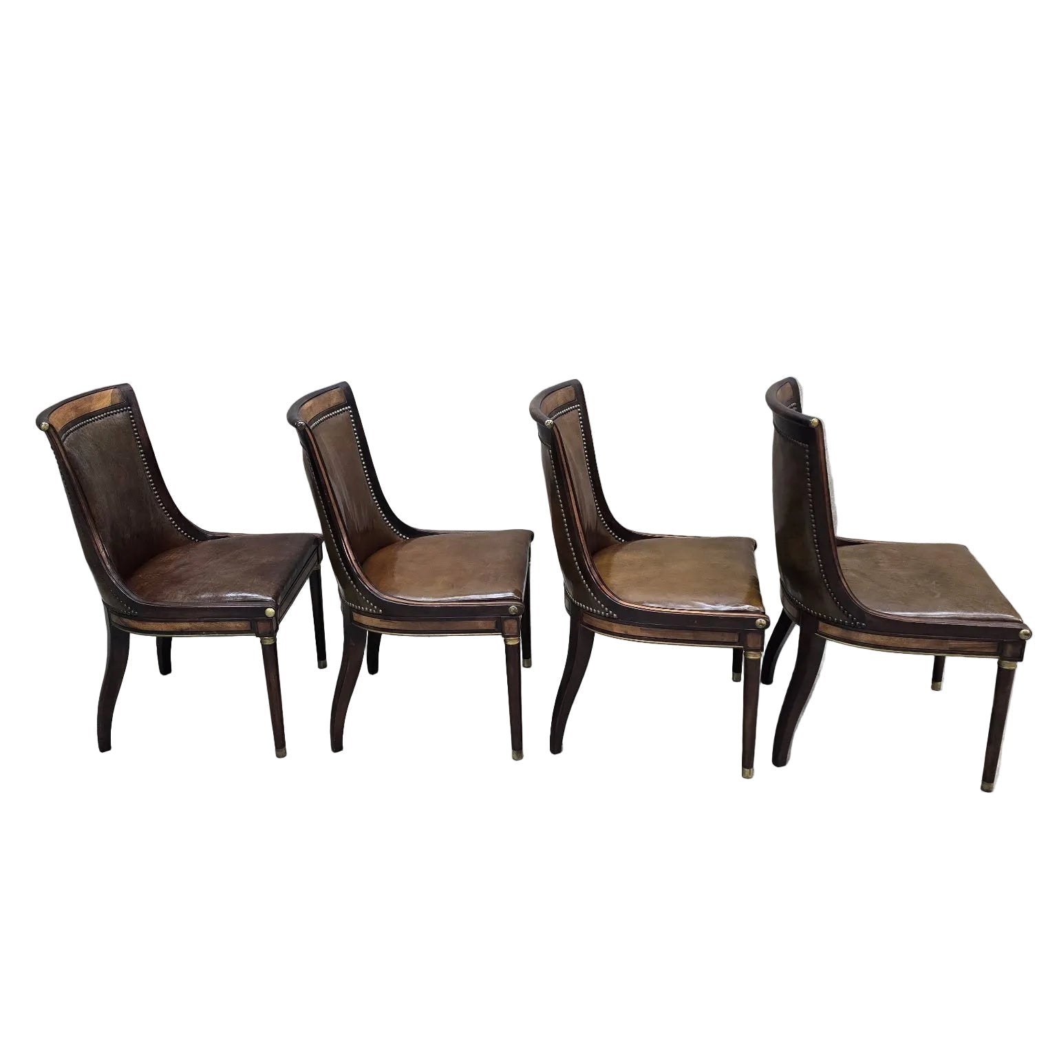 Vintage Neoclassical Style Slipper Dining Chairs by Oxford LTD – 6