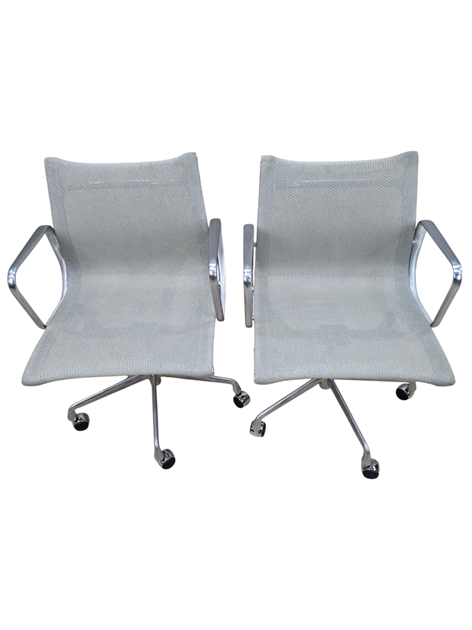 MCM Herman Miller Eames Low Back Grey Mesh Office Chairs – Pair