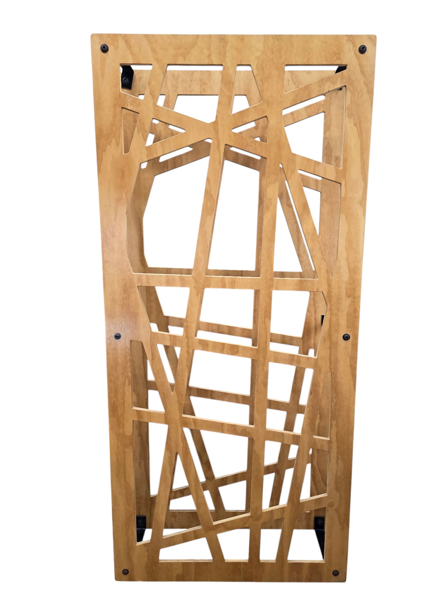Shiner International Sculptural Geometric Wood Étagère