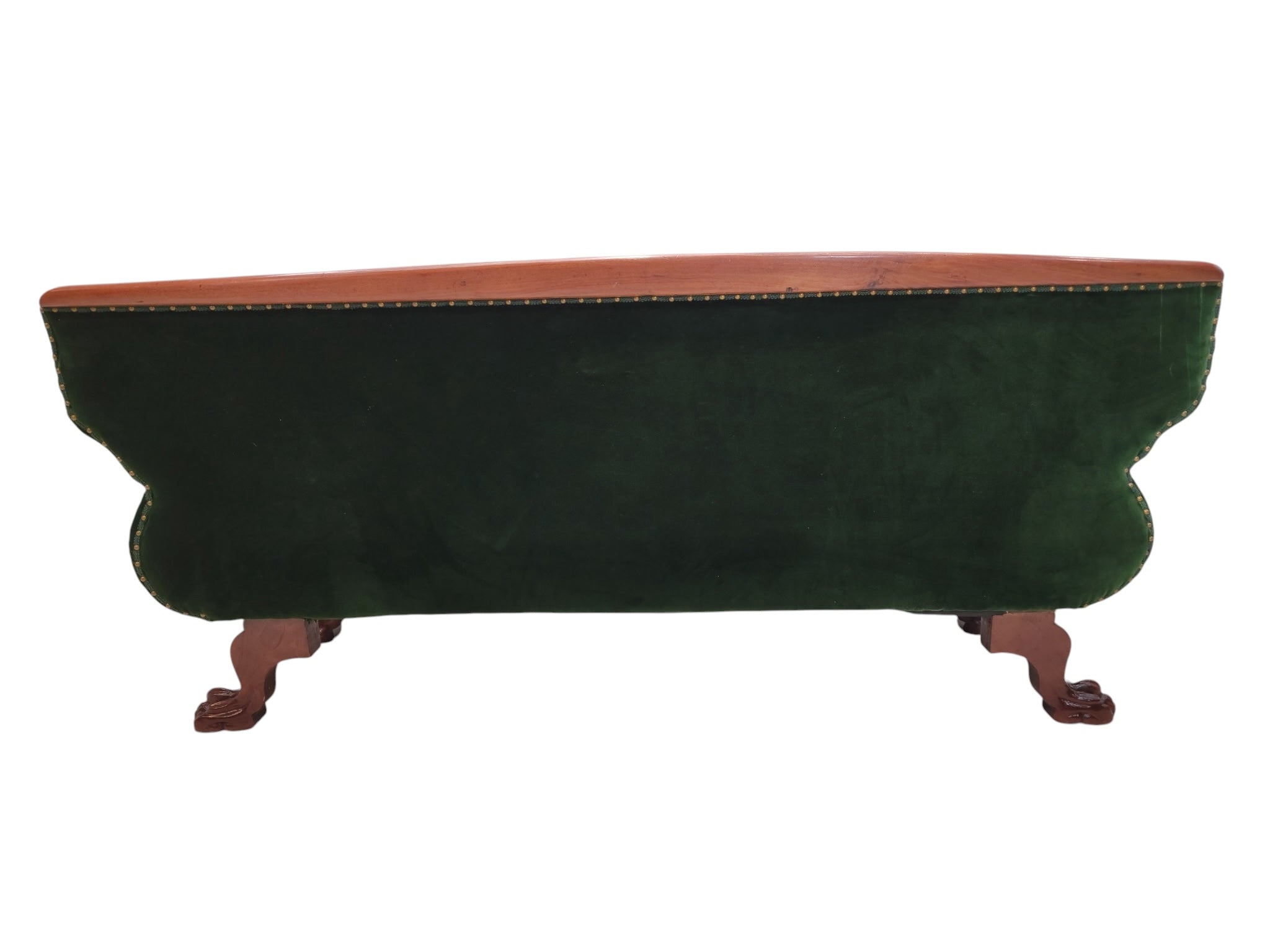 Antique Empire Style Mahogany Swan Grecian Sofa Newly Reupholstered