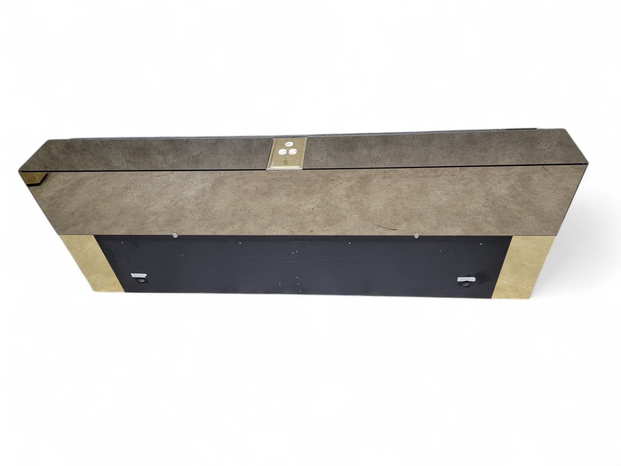 Mid Century Modern Bronze Mirrored and Brass Finish Bedroom Set