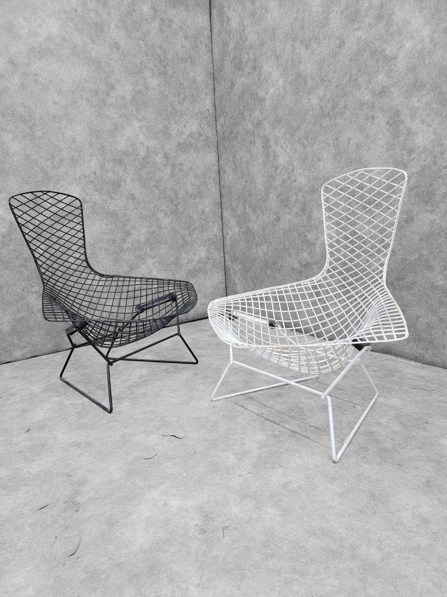 New - Mid Century Modern Harry Bertoia for Knoll Bird Lounge Chair in White